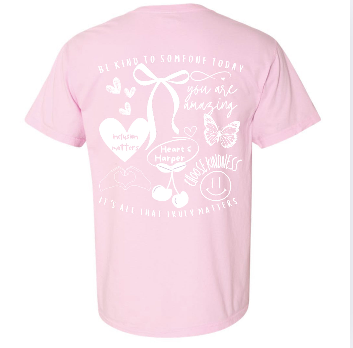 Adult Light Pink Be Kind and Include Comfort Colors T-Shirt