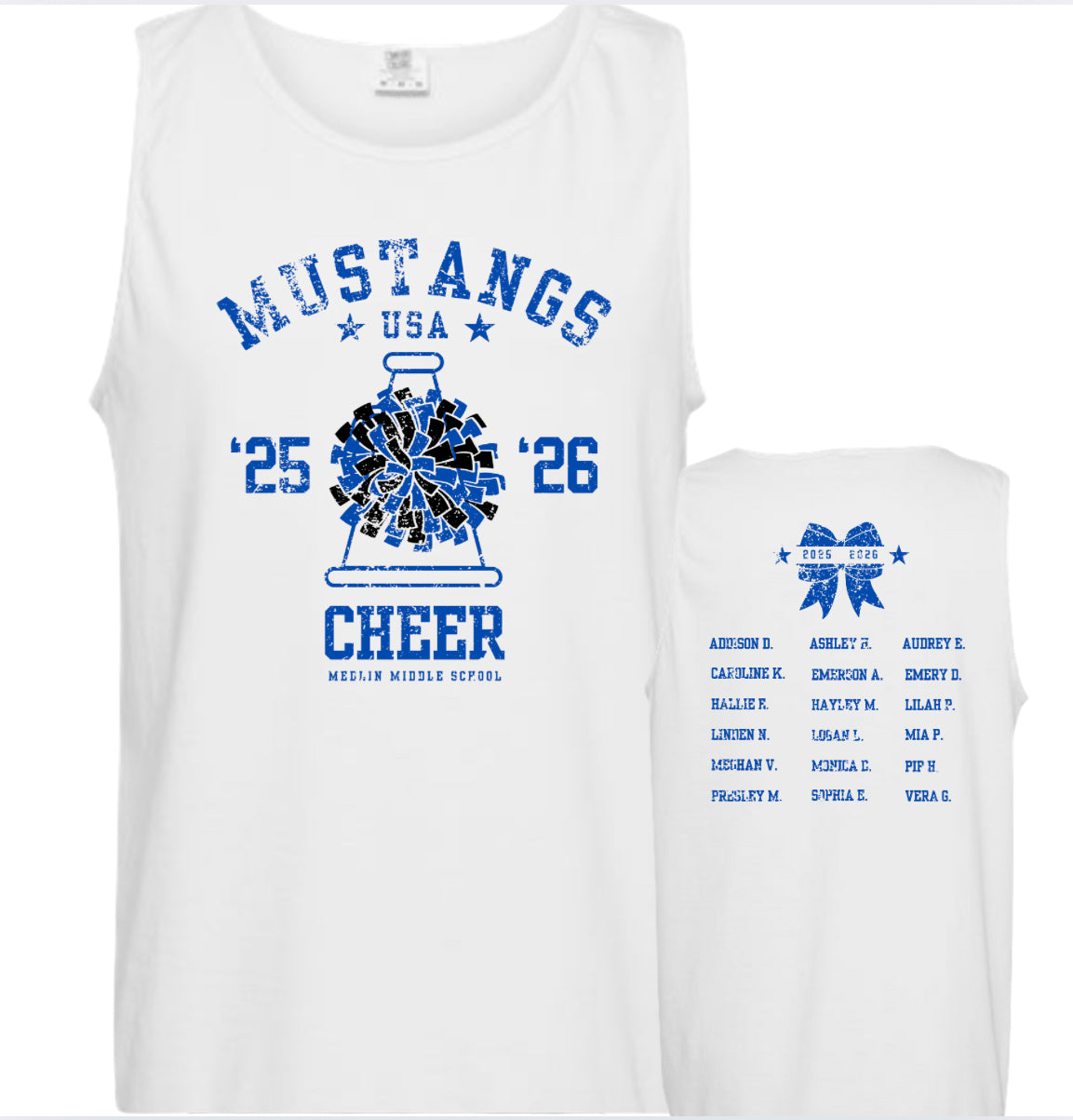 Medlin Cheer Comfort Colors Tank