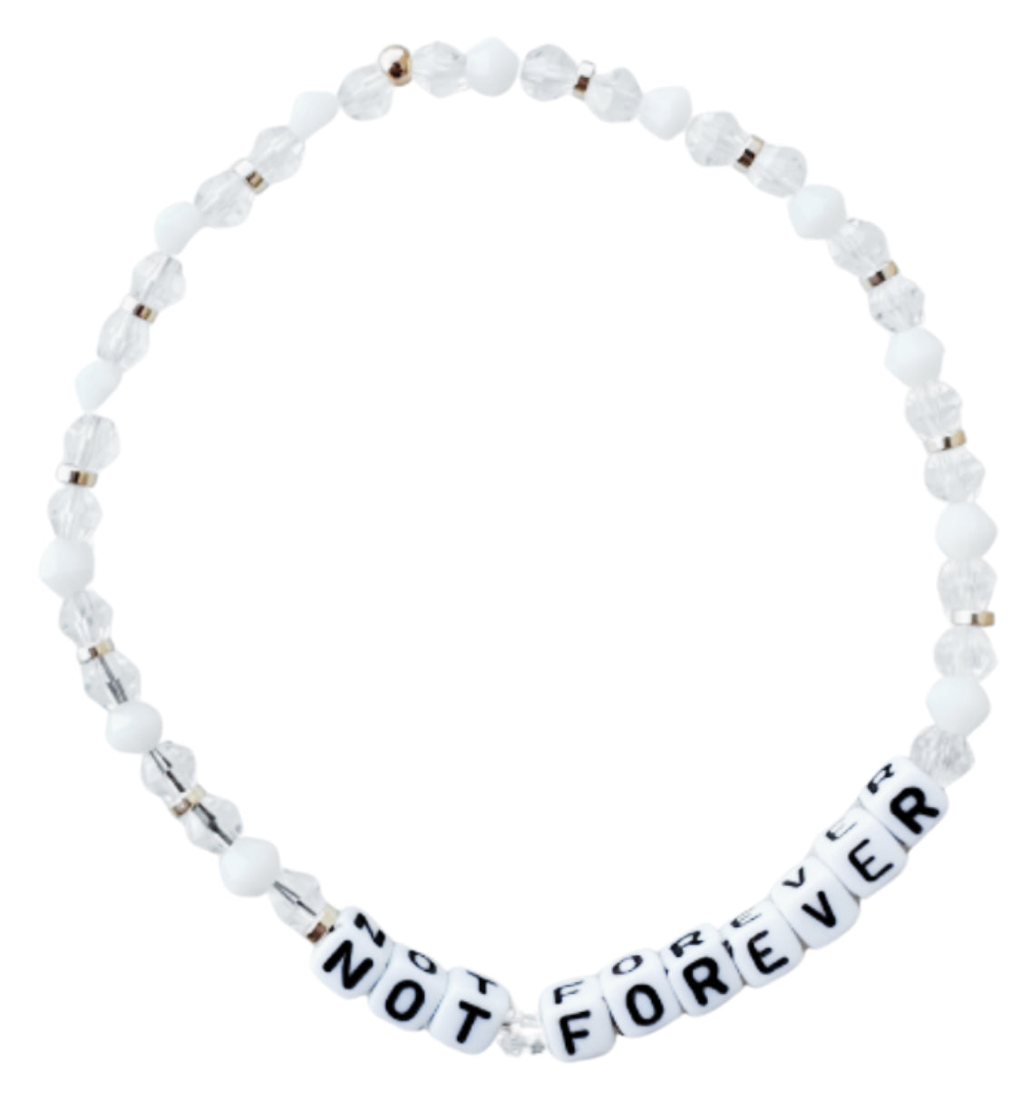 Not Forever White Crystal Bracelet