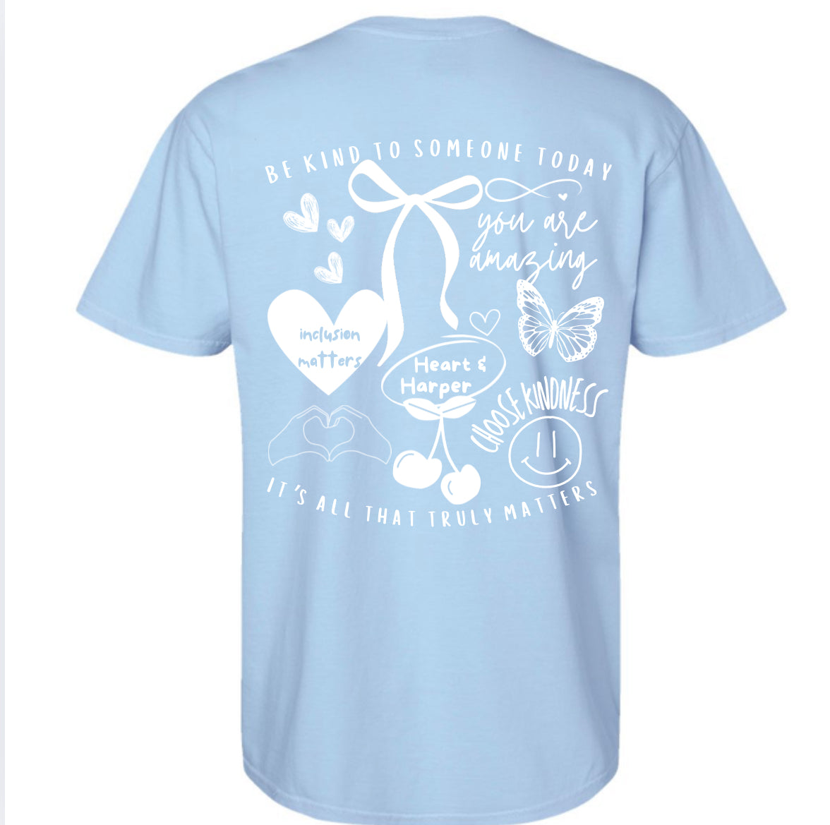 Adult Light Blue Be Kind and Include Comfort Colors T-Shirt