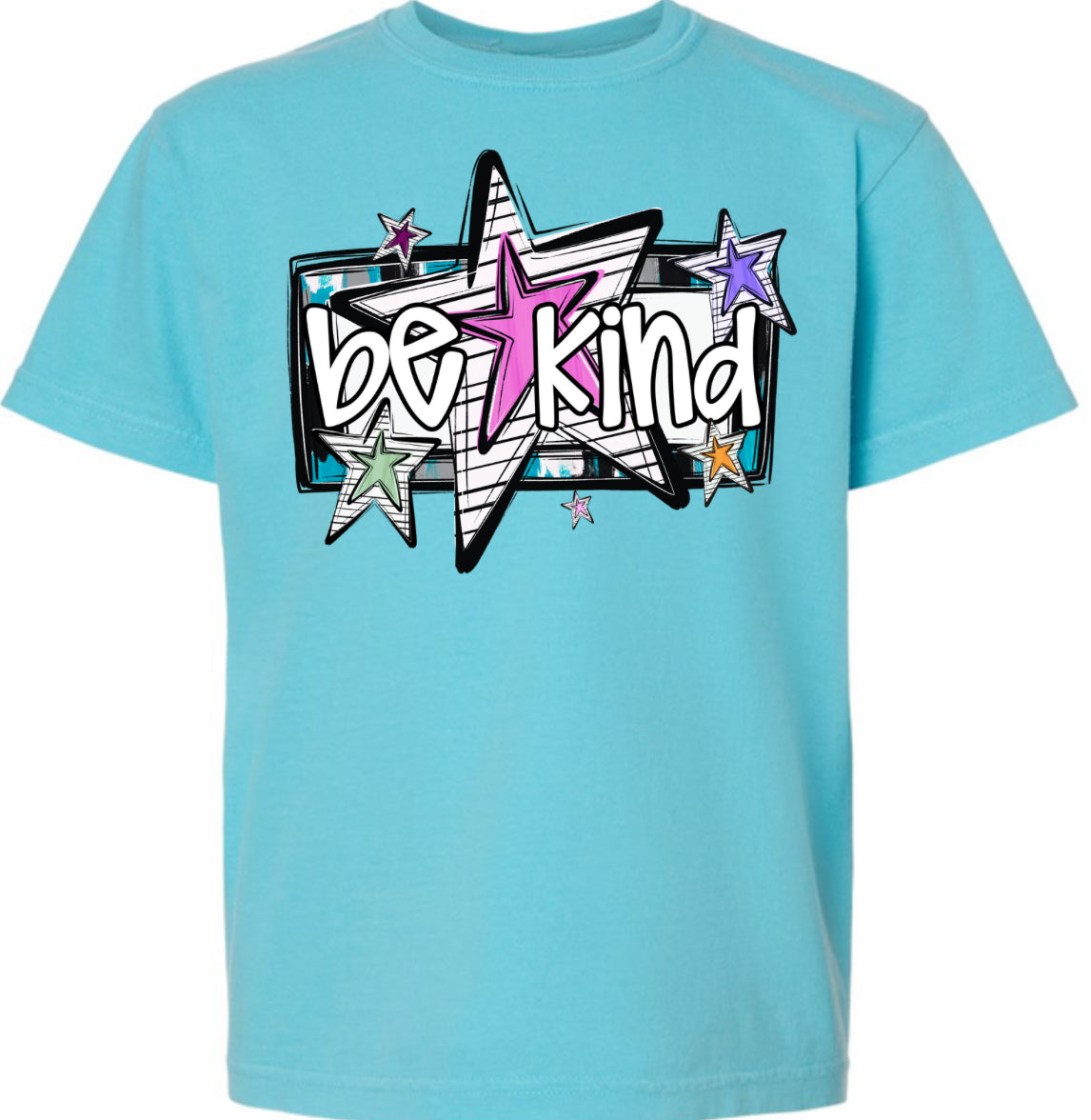 Kids Teal Be Kind Star T-Shirt