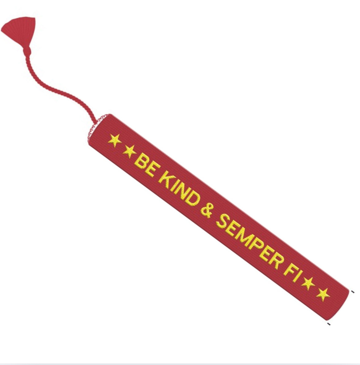 Be Kind and Semper Fi Embroidered Adjustable Bracelet