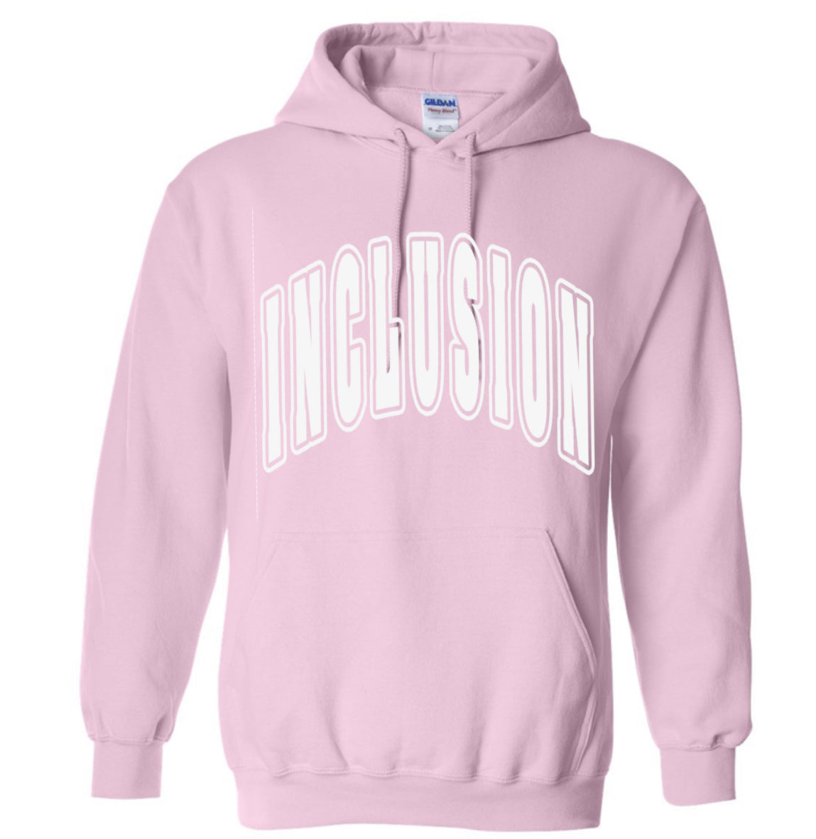 Adult Light Pink Inclusion Puff Gildan Hoodie
