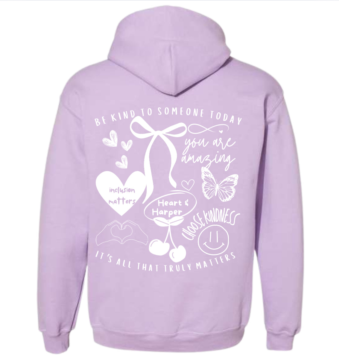 Adult Lilac Be Kind and Include Gildan Hoodie