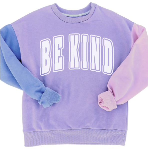 Adult Color Block Be Kind Sweatshirt