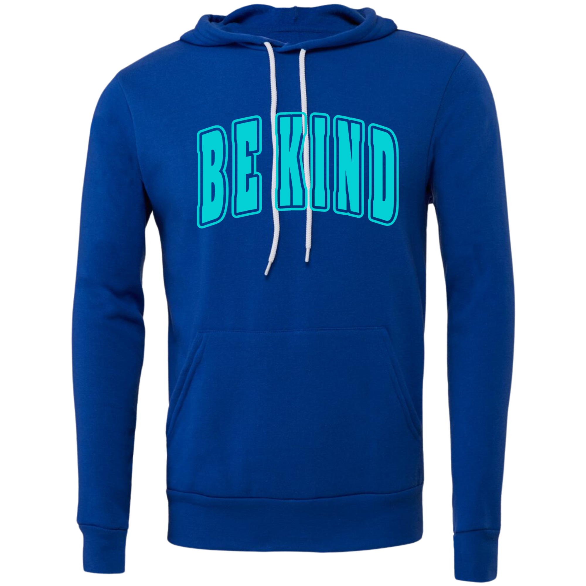 Adult Teal Puff Royal Blue Bella Canvas Hoodie