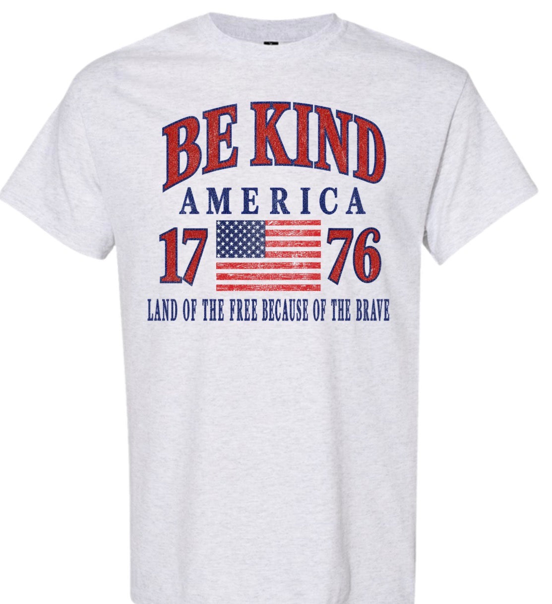 Adult Be Kind America Ash Gildan TShirt