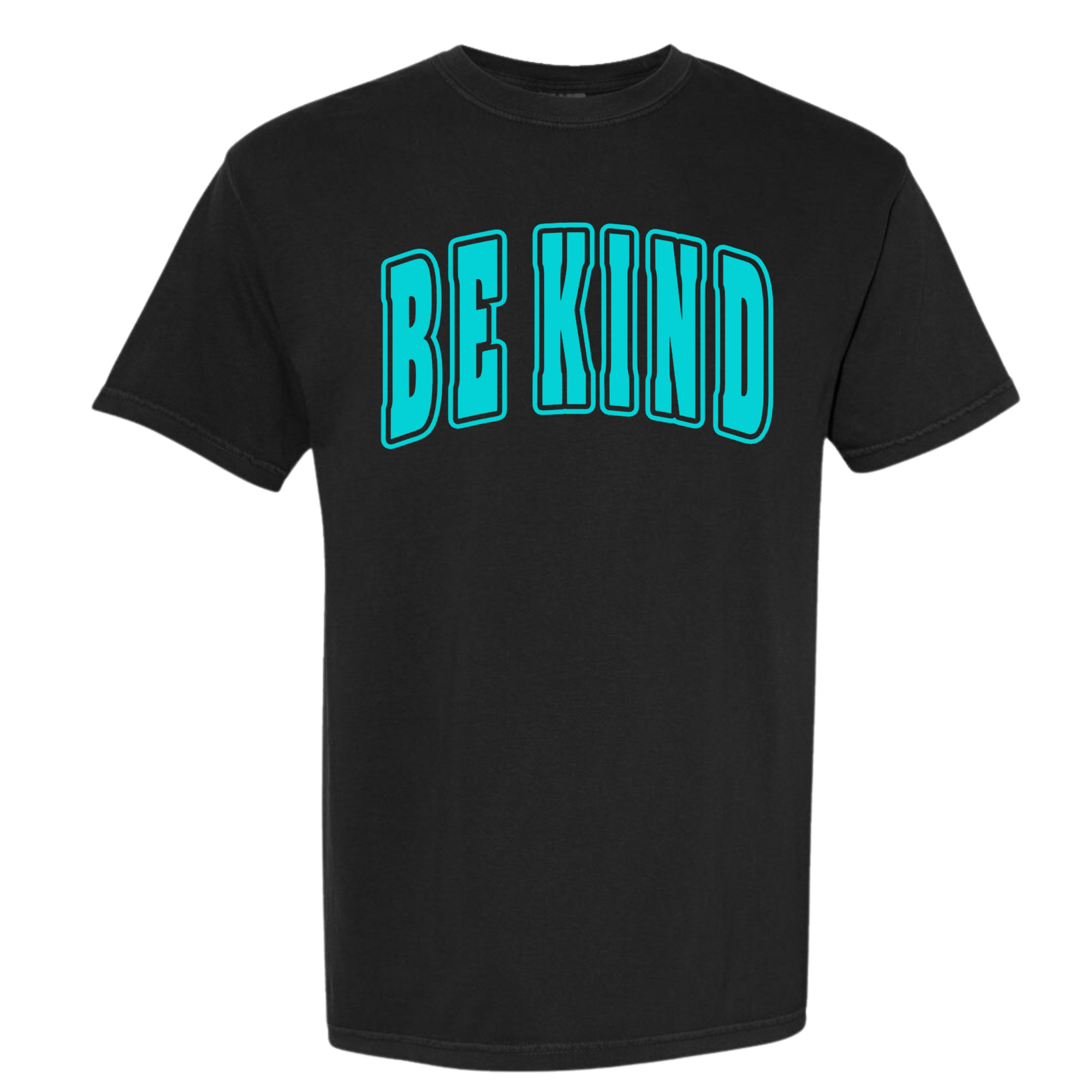 Adult Teal Puff Black Comfort Colors T-Shirt