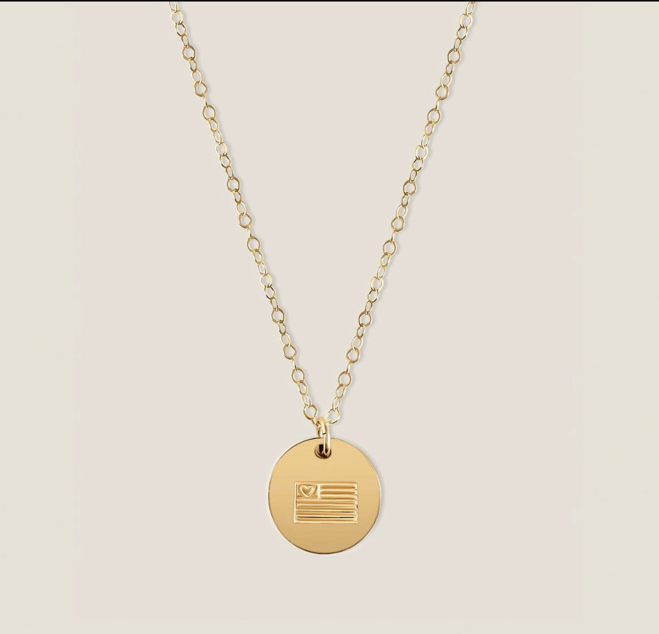 Heart of America Necklace Gold
