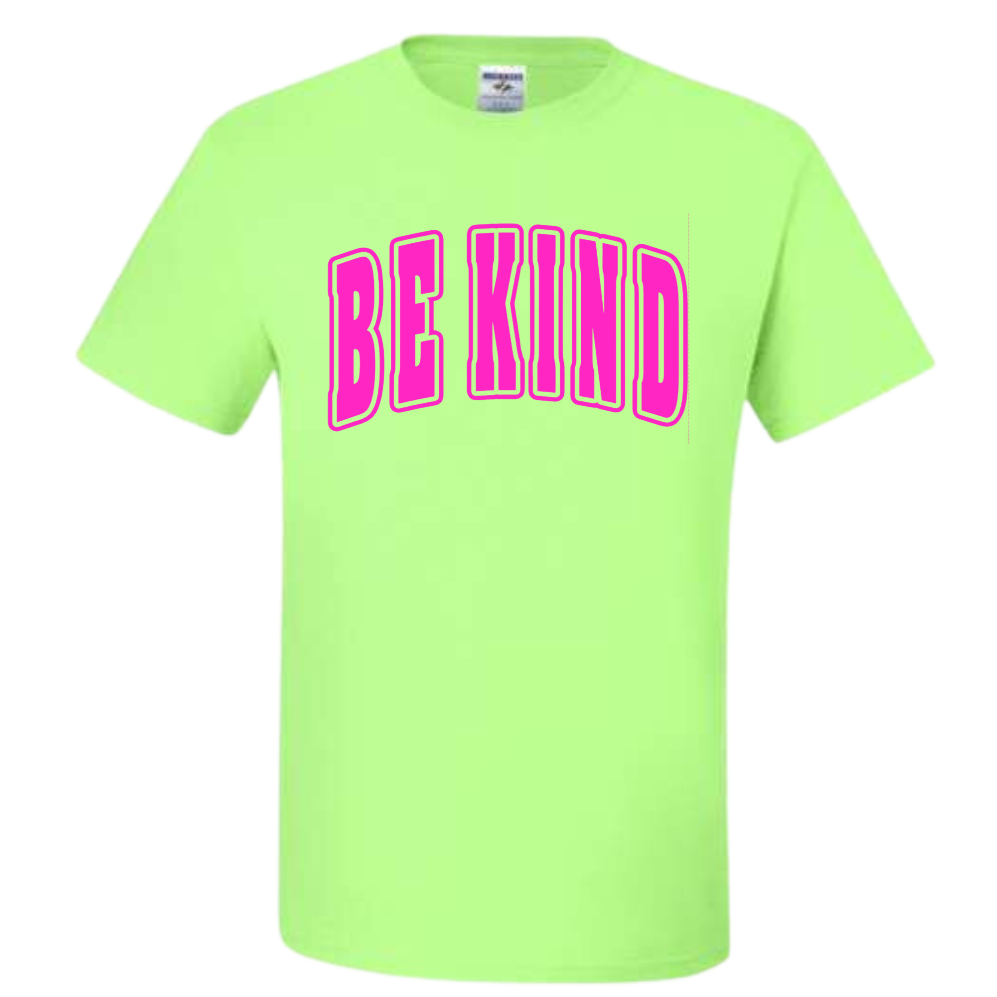 Neon Adult Bold Be Kind Green/Pink T-Shirt