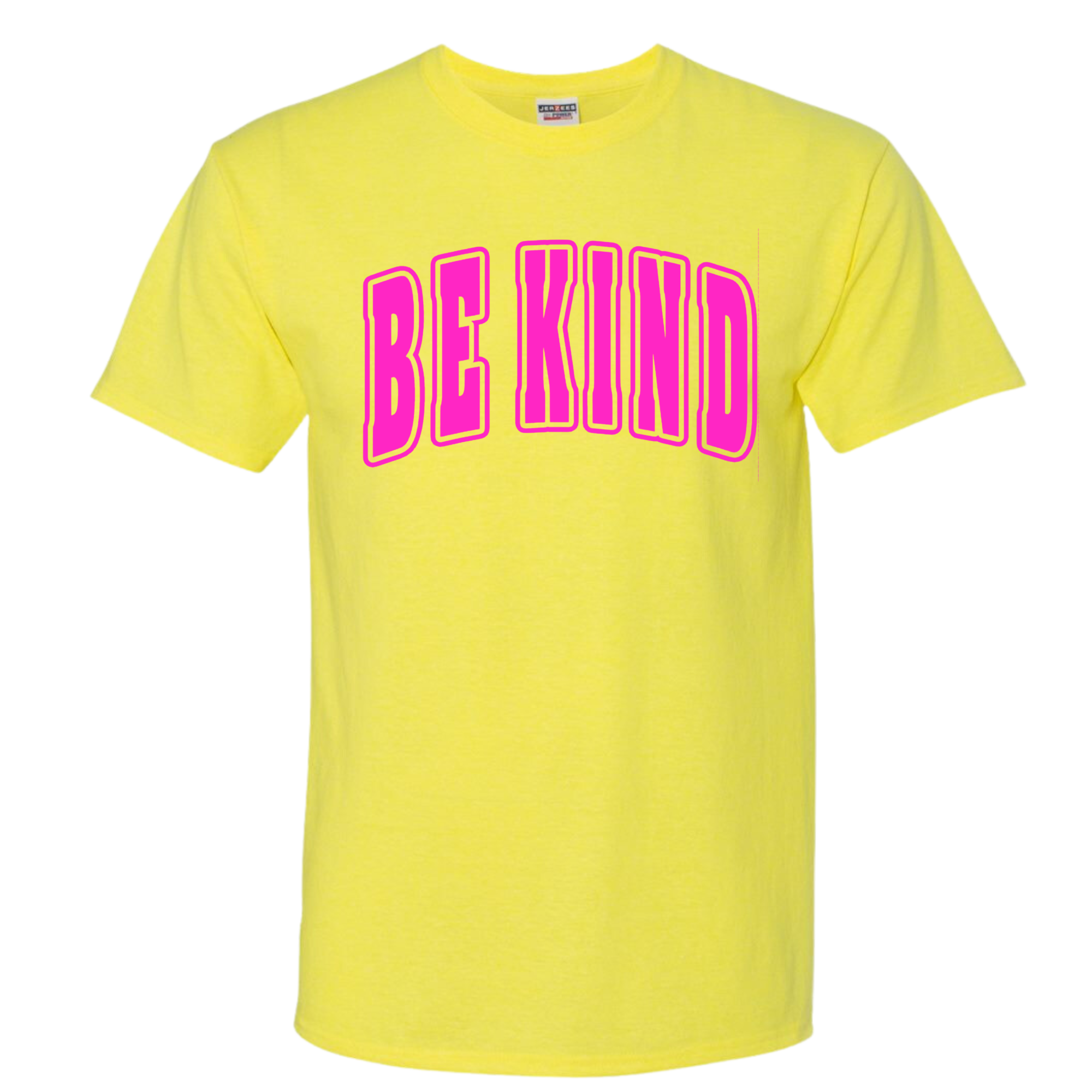 Neon Adult Bold Be Kind Yellow/Pink T-Shirt