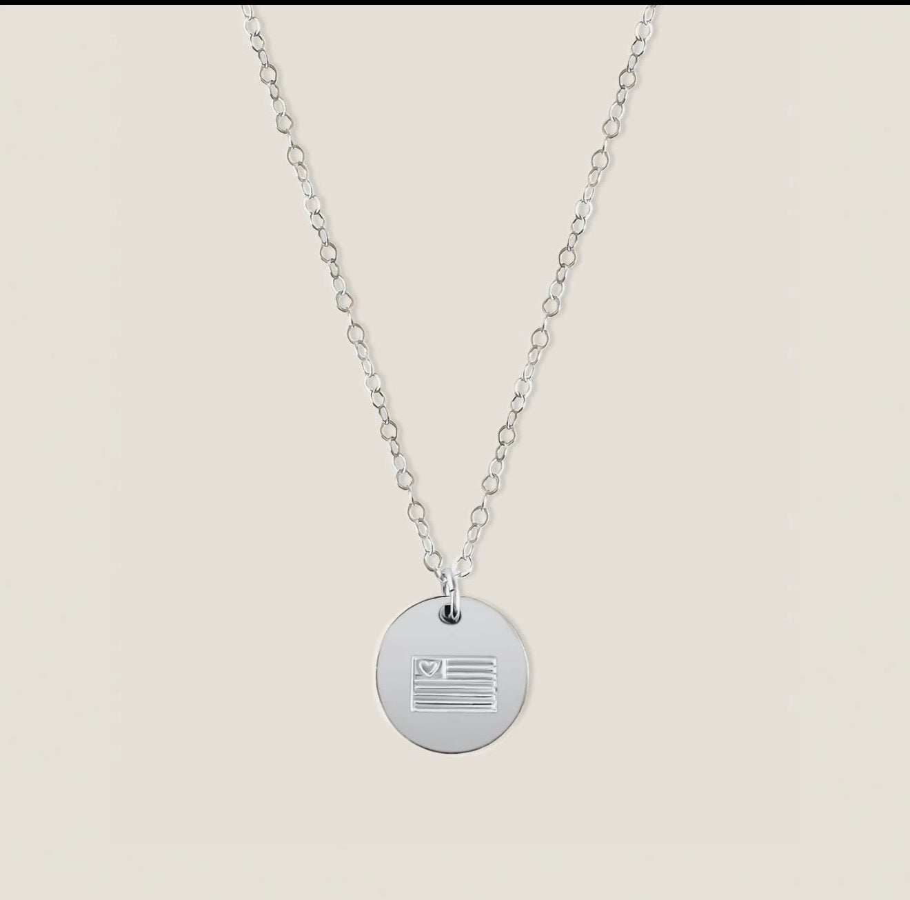 Heart of America Necklace Silver