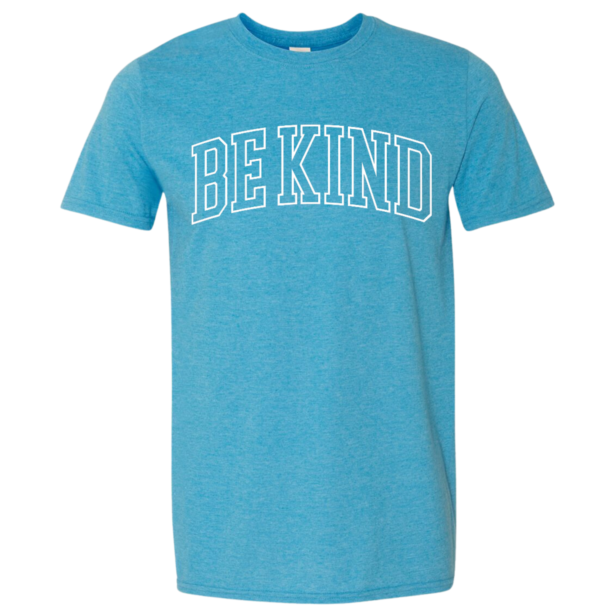 Outline Be Kind Teal  Gildan Adult T-Shirt