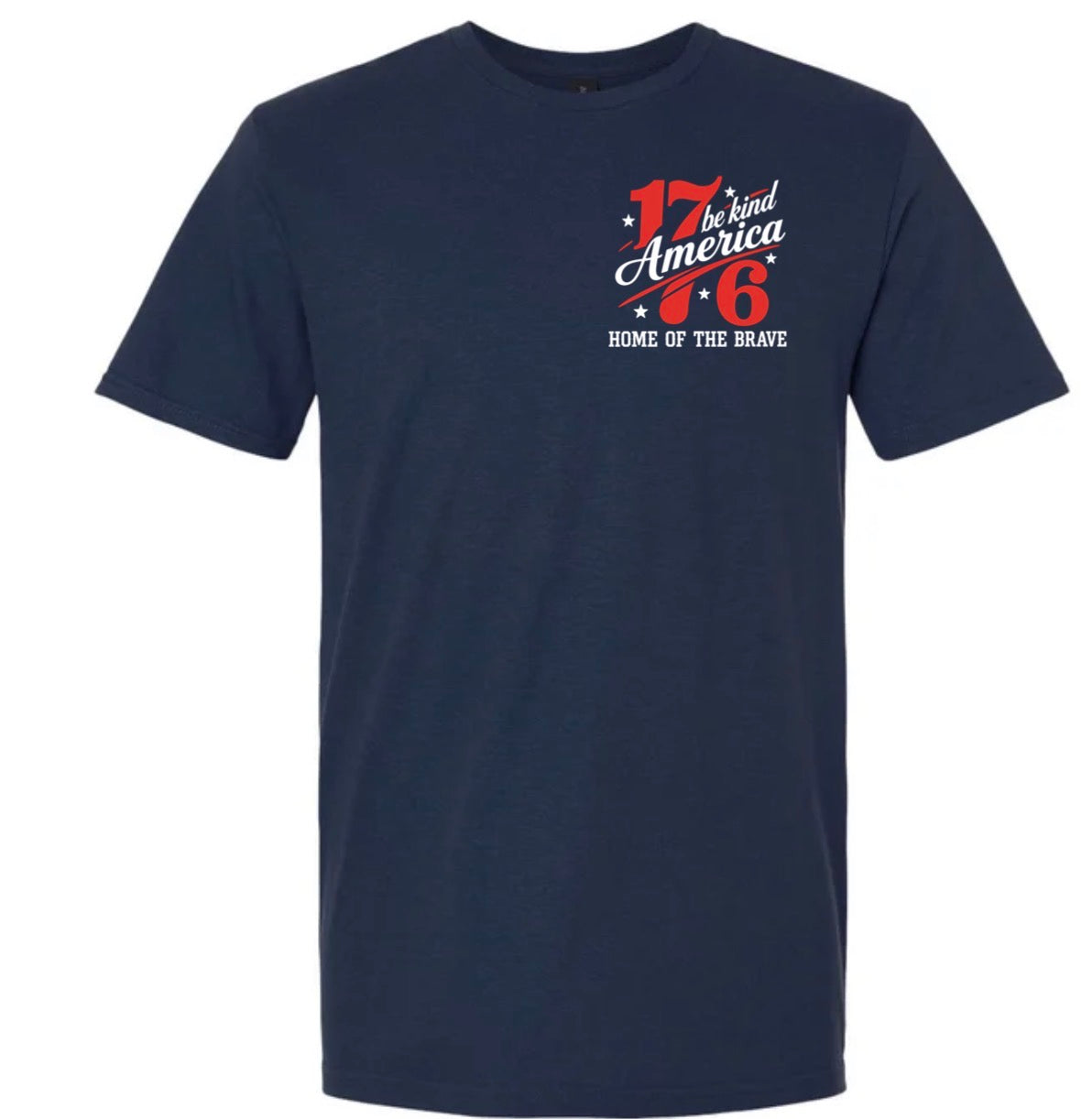 Adults 1776 Home of The Brave Navy Comfort Colors TShirt