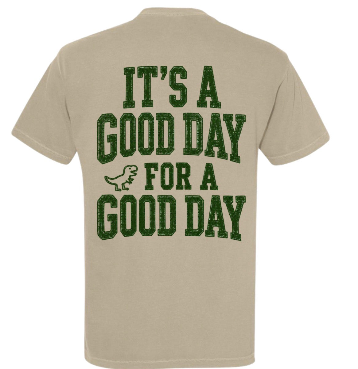 Adult Good Day Dino Khaki CC Tshirt
