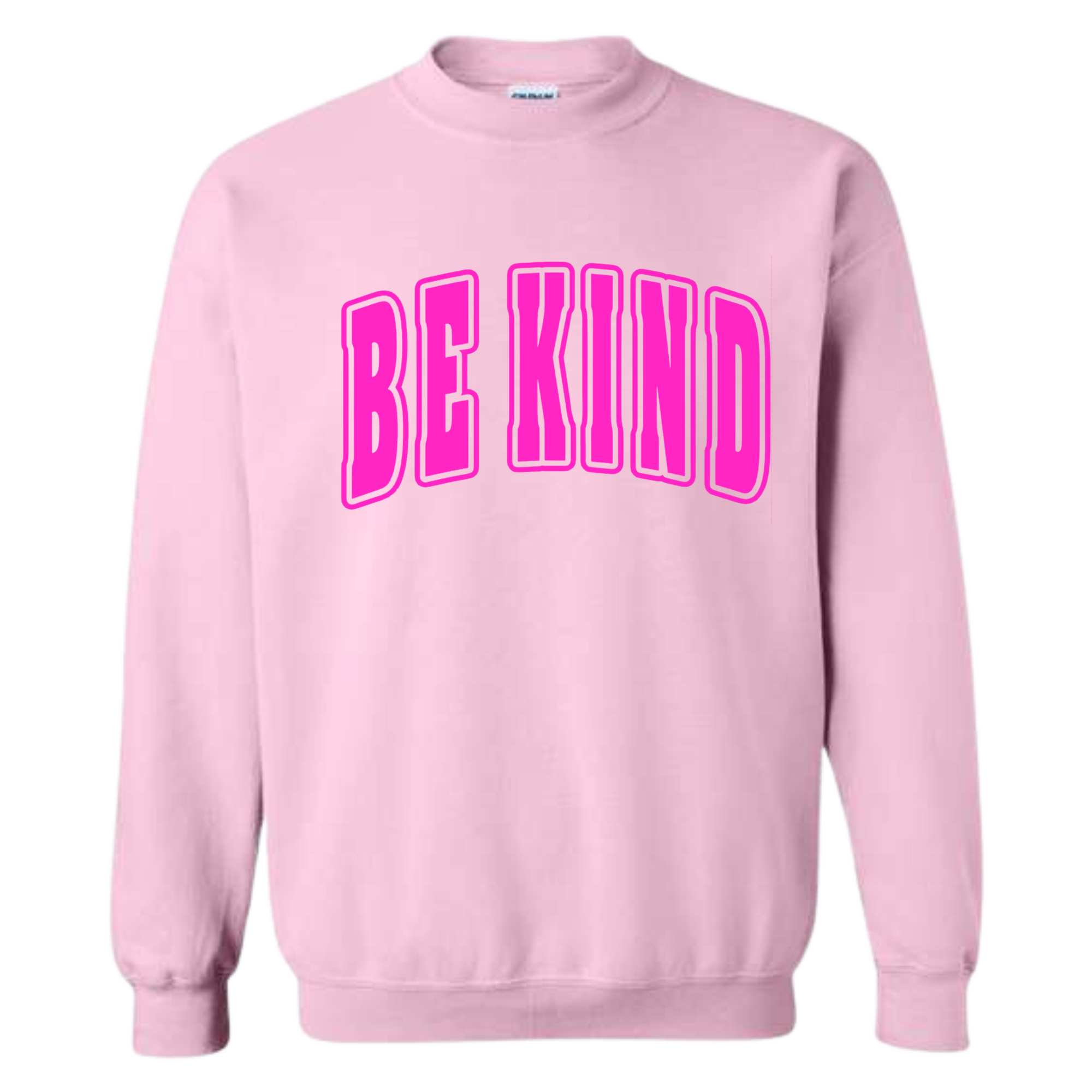 Adult Hot Pink Puff Light Pink Crewneck