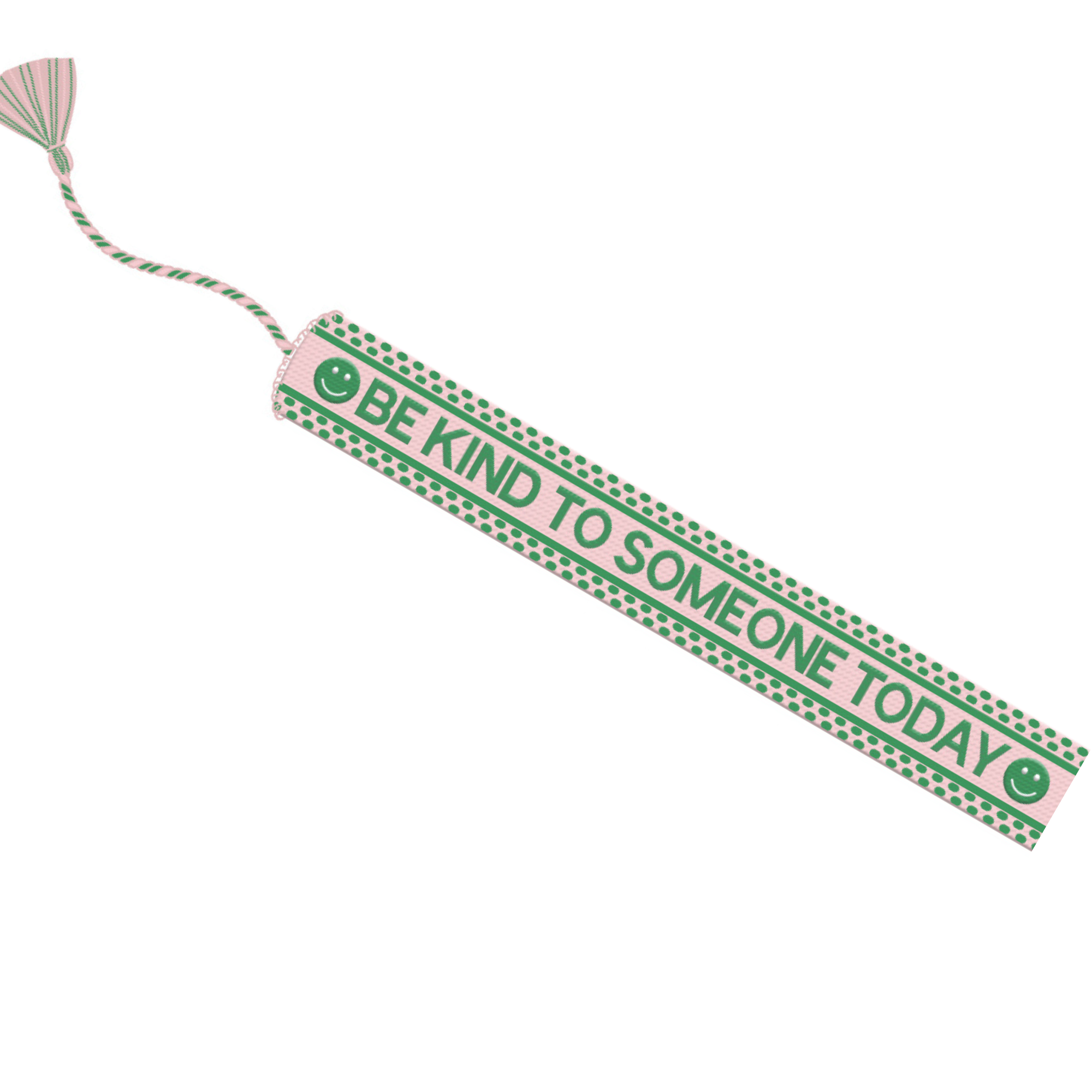 Be Kind To Someone Today Green and Pink Adjustable Bracelet