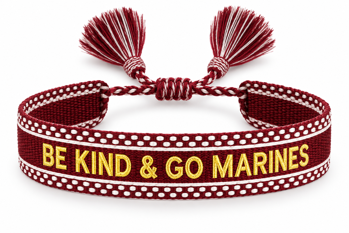 Embroidered Bracelet - Go Marines