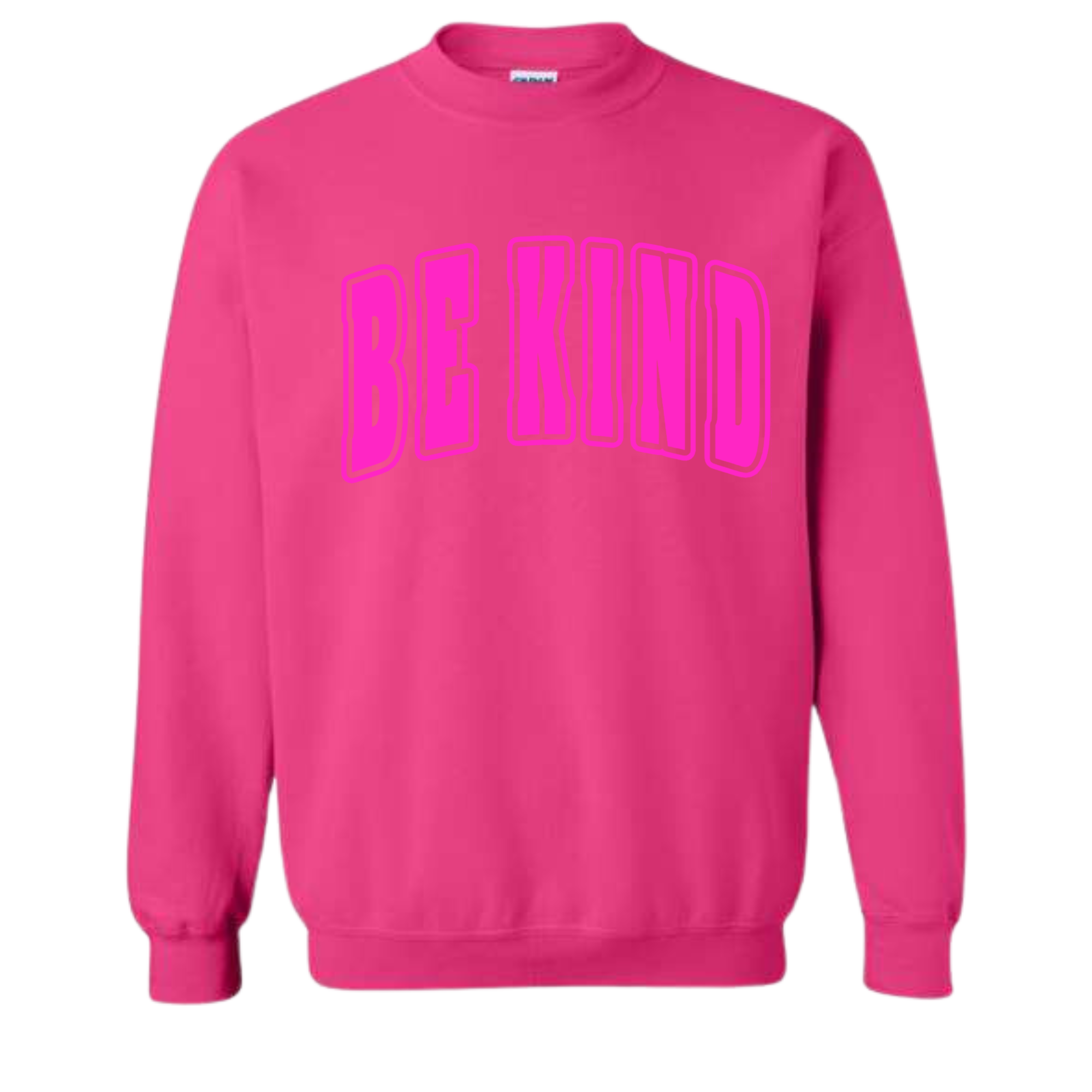 Adult Hot Pink Puff Hot Pink Crewneck