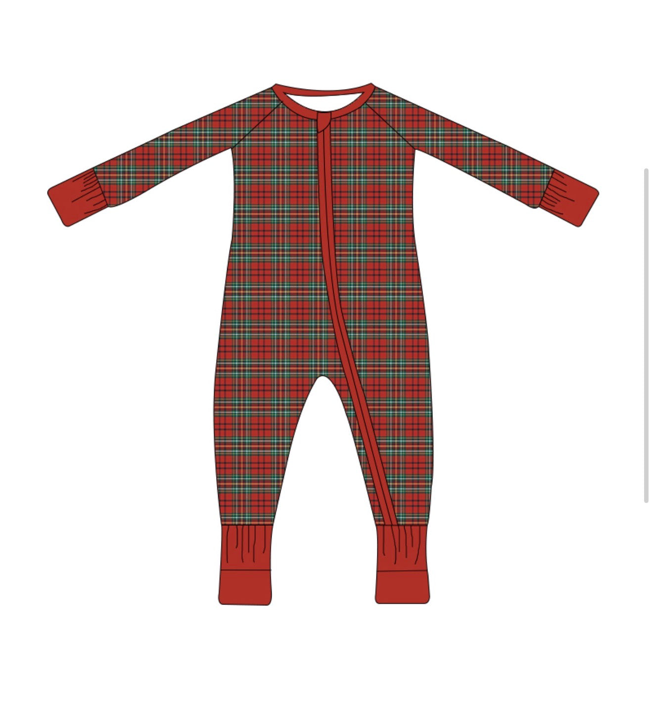 Kids Dark Plaid Onesie (ships 11/5)