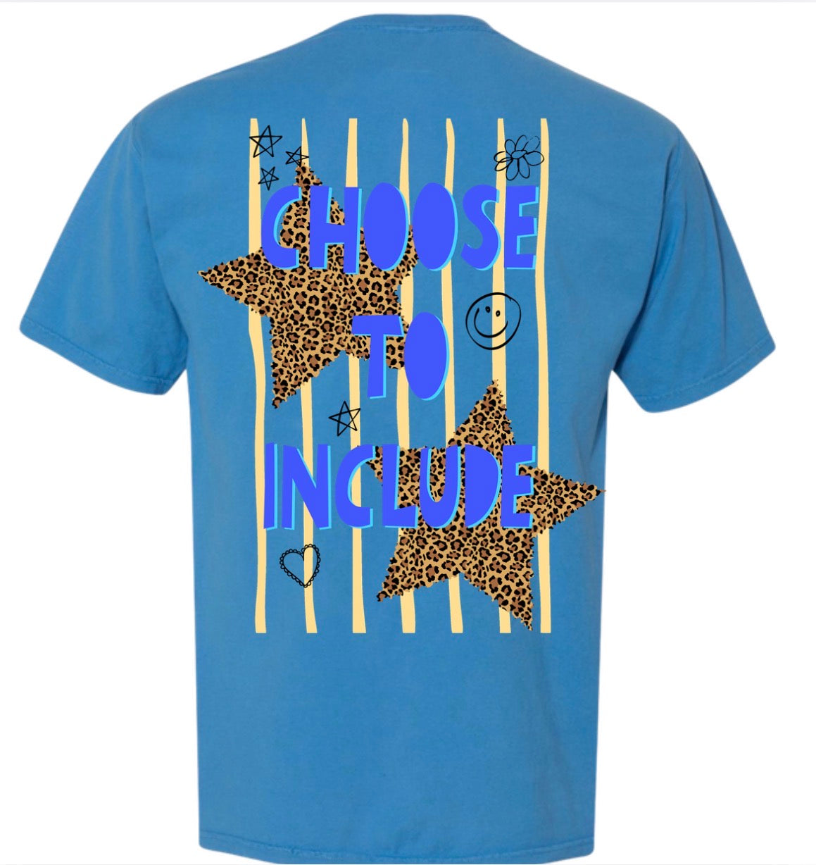 Kids Choose 2 Include Leopard Stripes Blue Comfort Colors