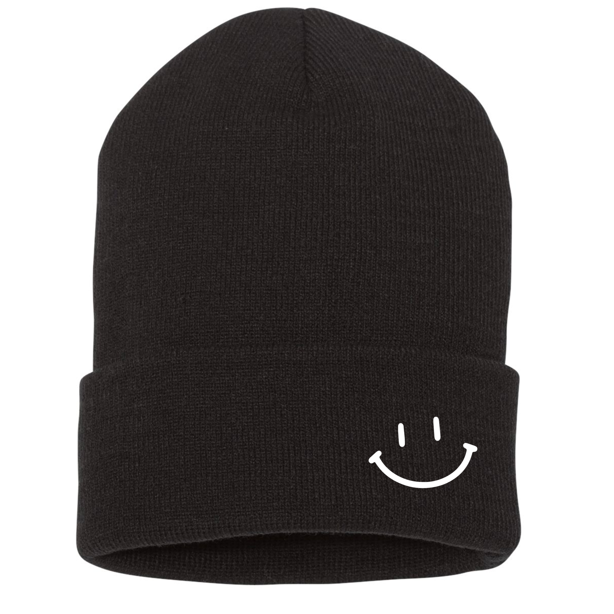 DRP black smiley beanie