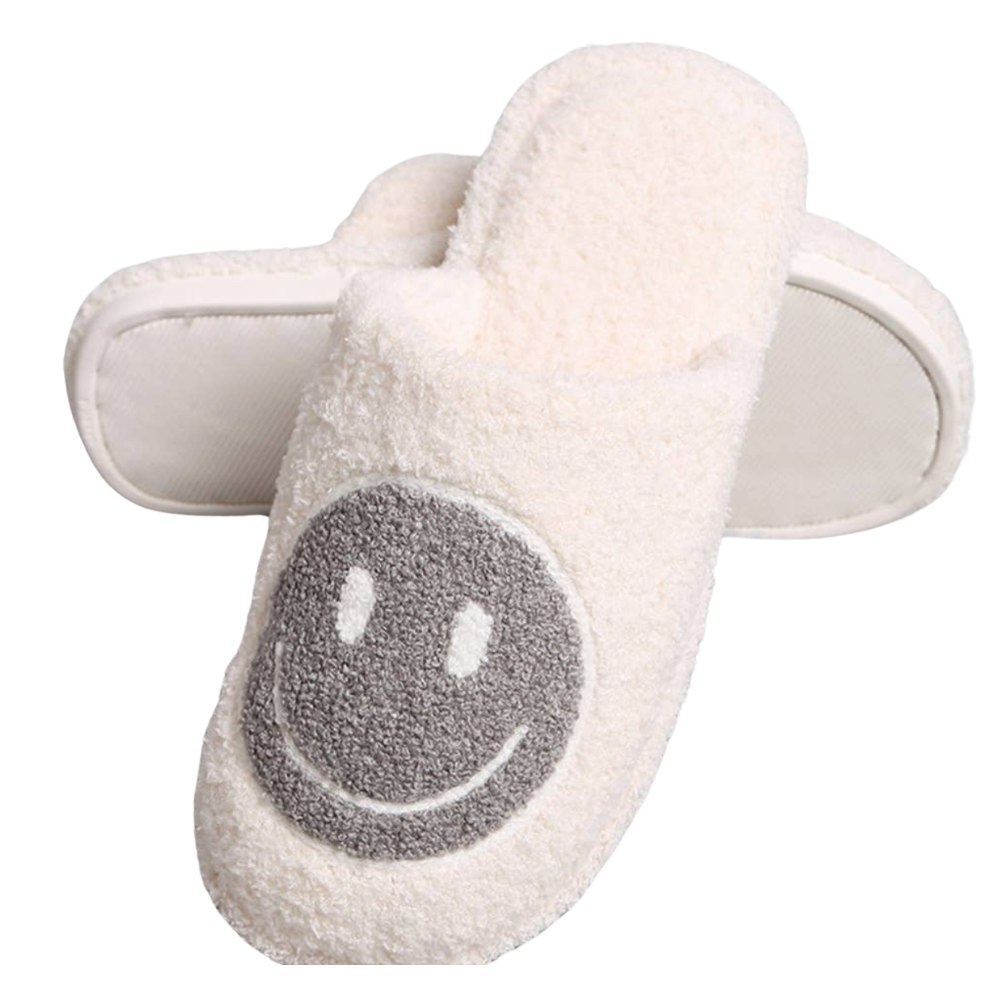 DRP Grey Smiley Slippers