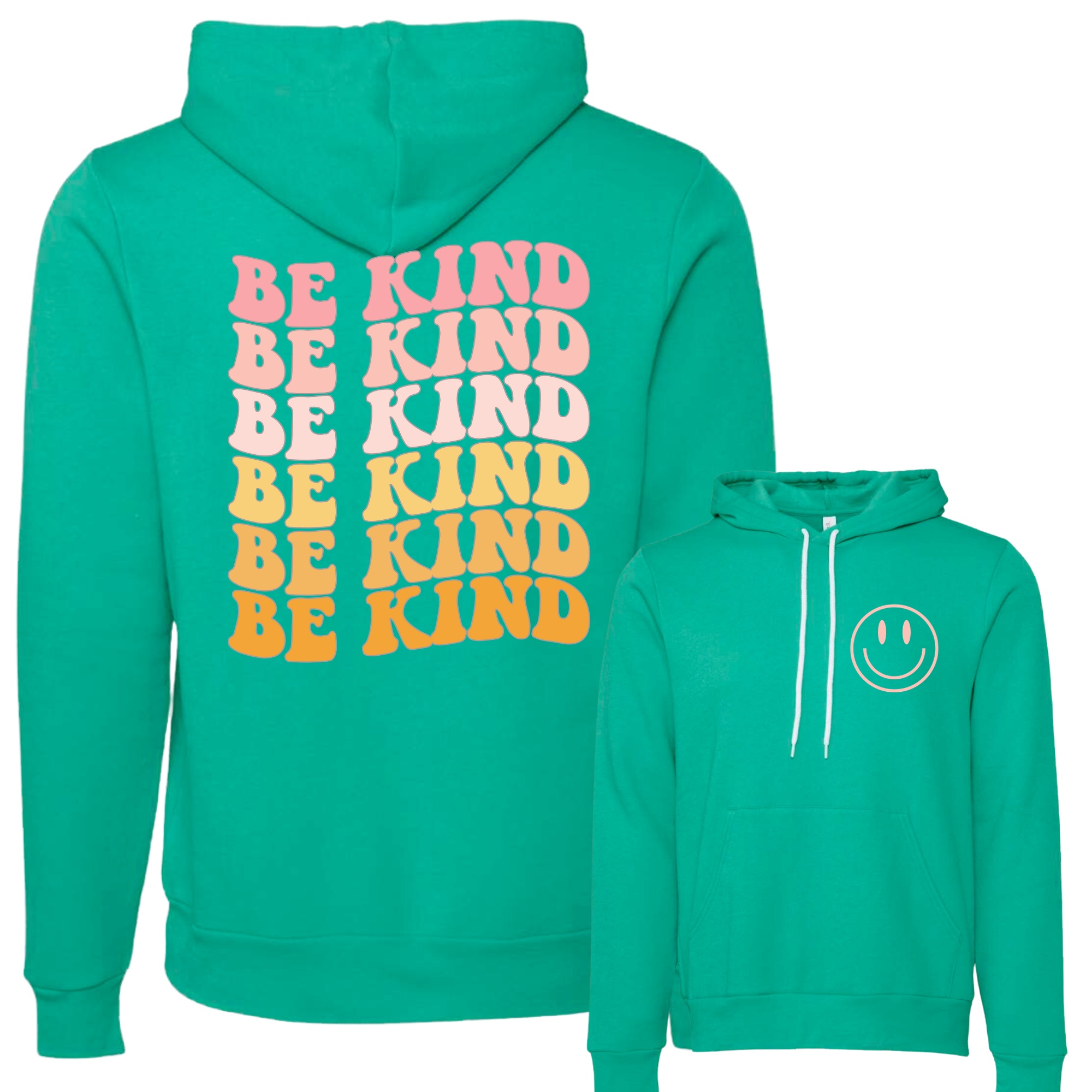 DRP adult smiley be kind Bella canvas hoodie