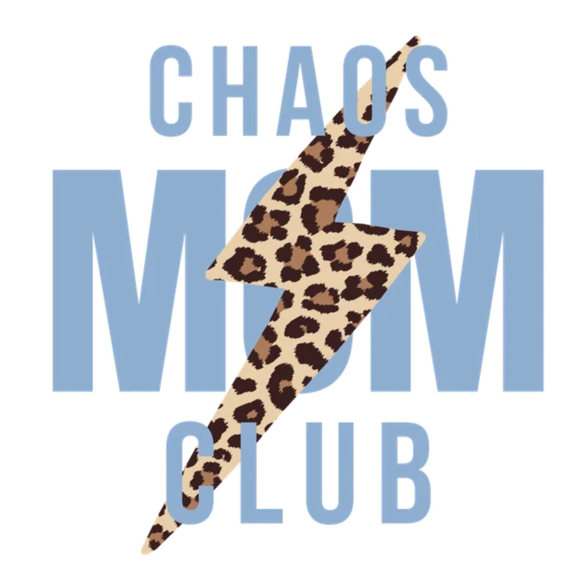 Chaos mom club bolt blue sticker