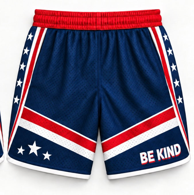 Kids Mesh Patriotic Shorts