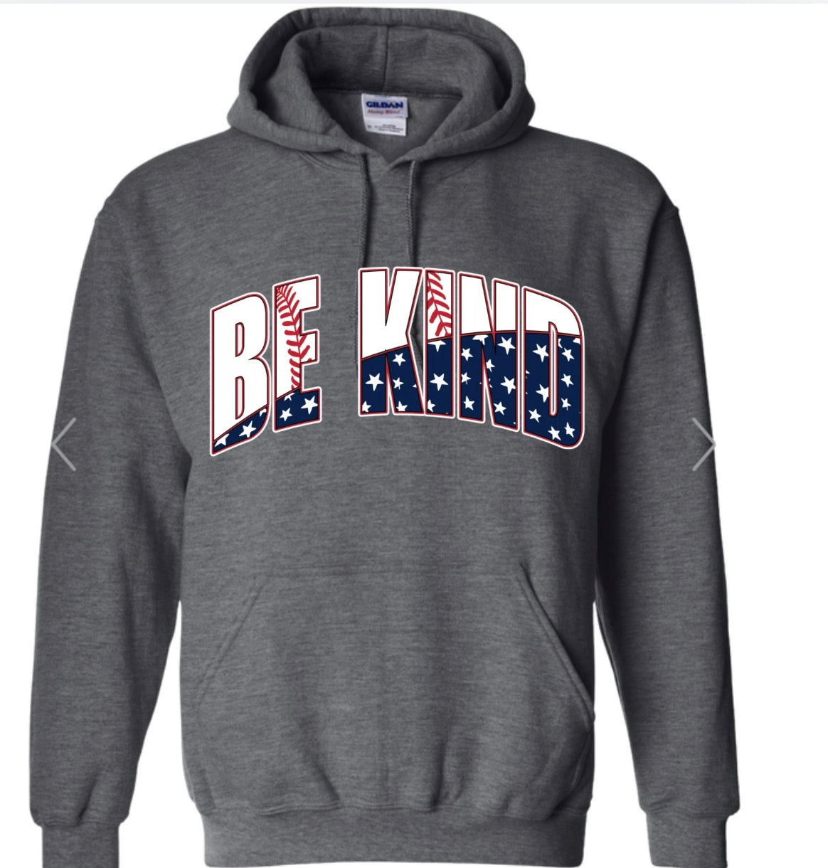 Youth Heather Gray American Baseball Hoodie