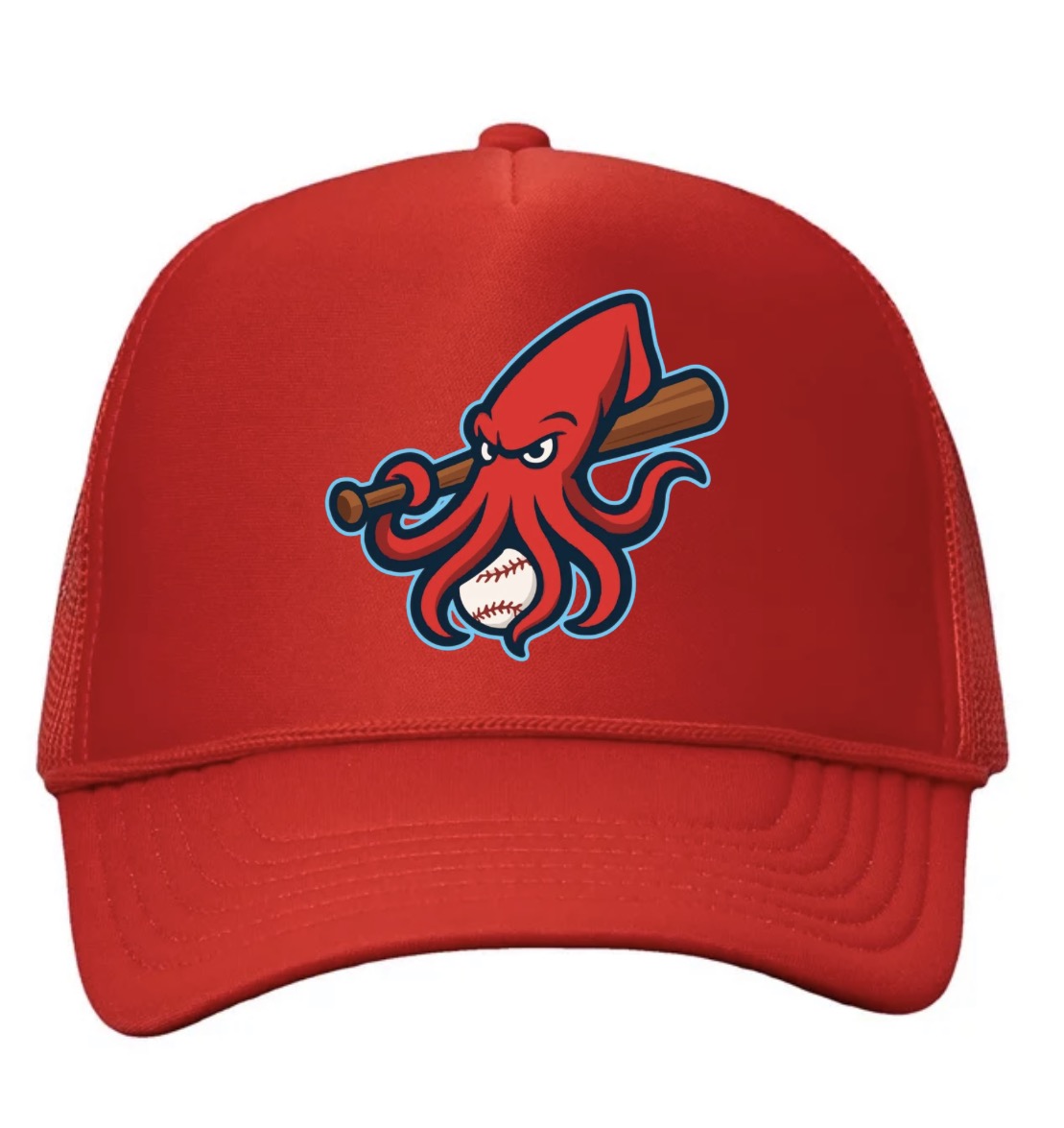 Squid Red Trucker  Hat