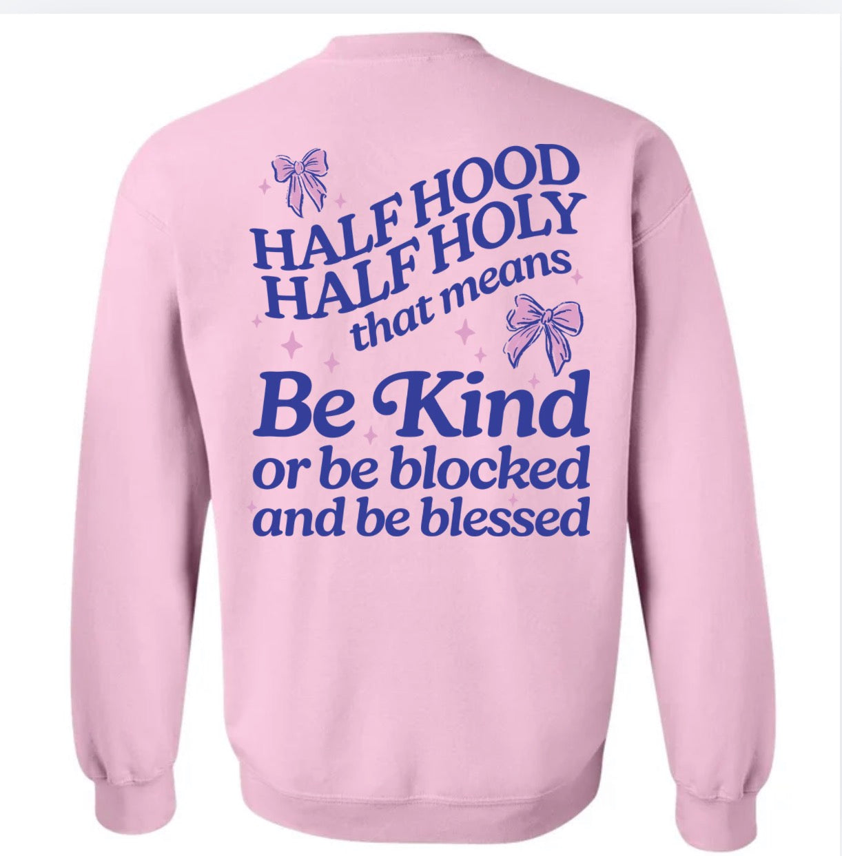 Adult Half Holy Pink Gildan Crewneck