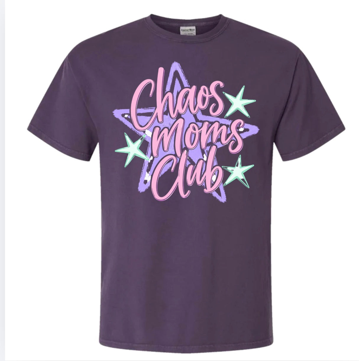Adult Dark Purple Chaos Moms Club Tshirt