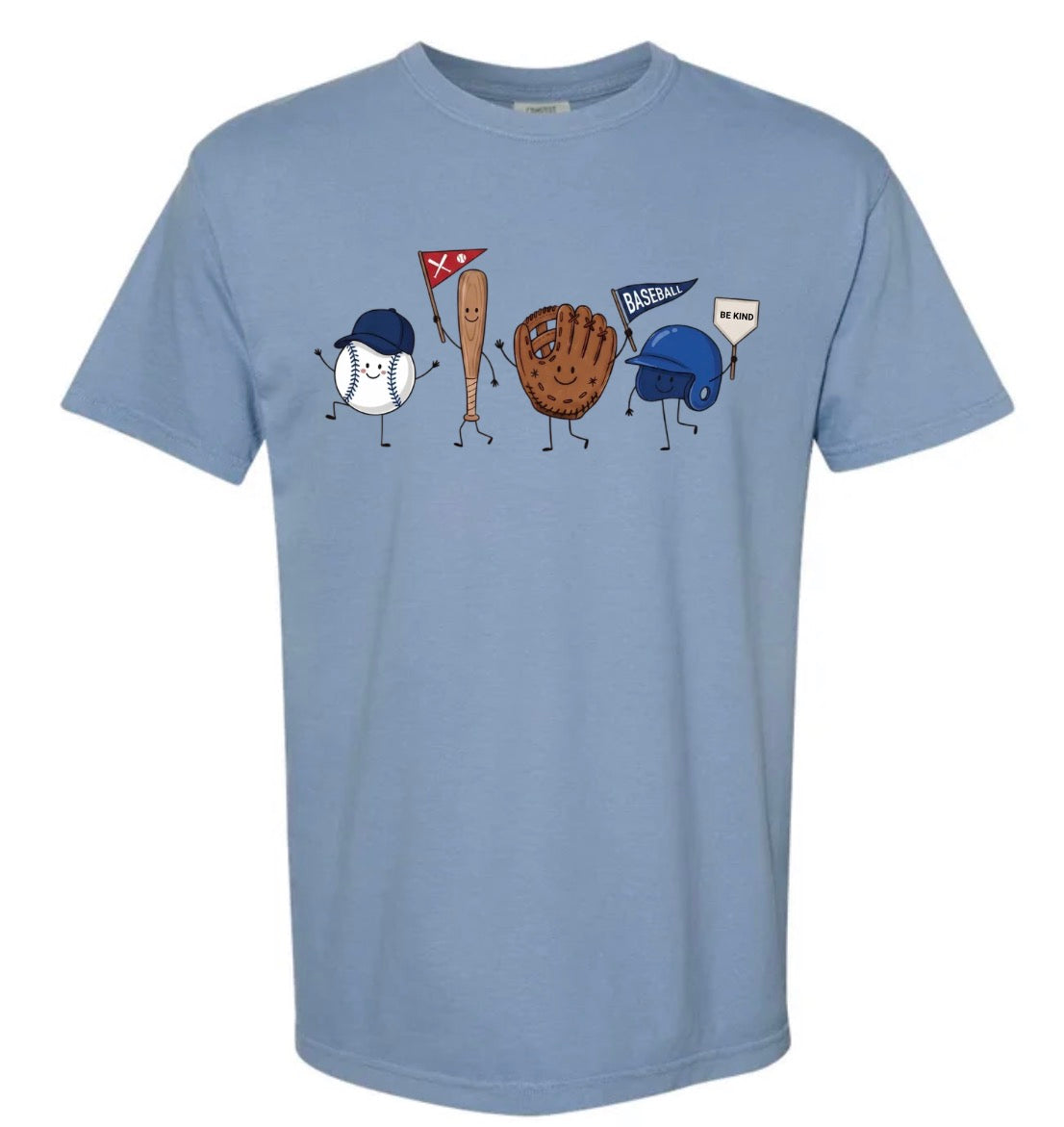 Adult Denim Baseball Characters CC Tshirt