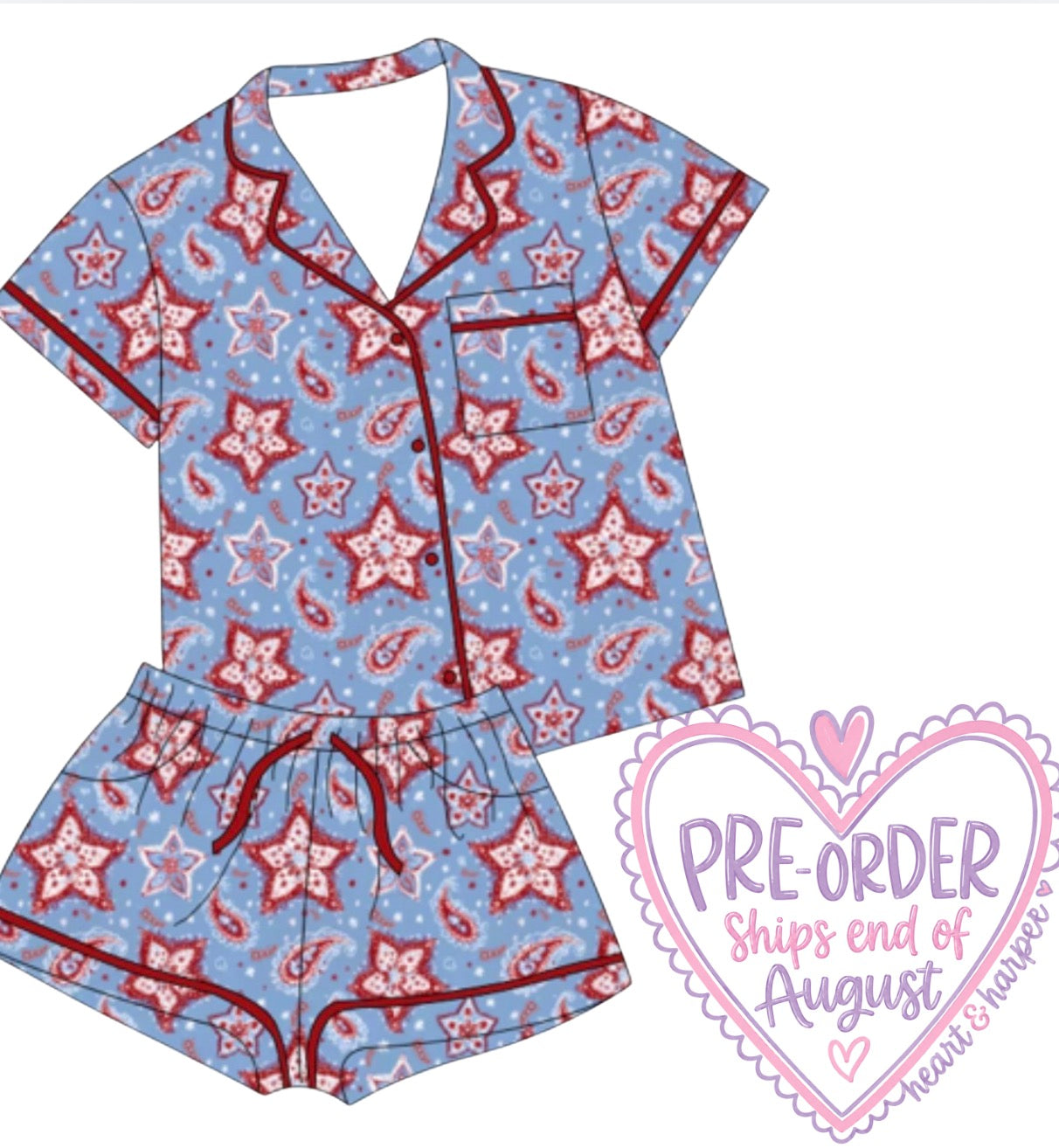 Adult Short Sleeve Shorts Spicy Chaos PJ Set (PRE-ORDER)