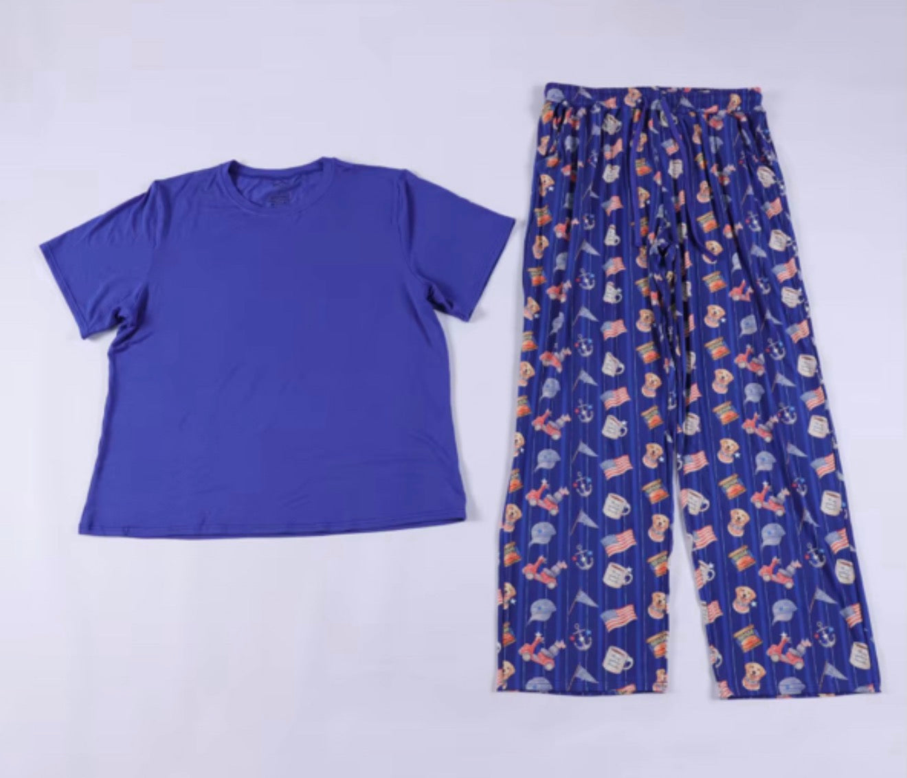 PRE-ORDER (Ships July) Adult Patriotic Kenny Solid Top Set