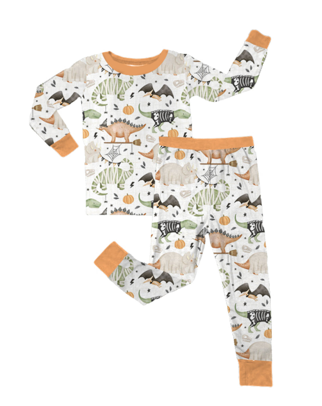 Kids Halloween Dino Two Piece Long Set