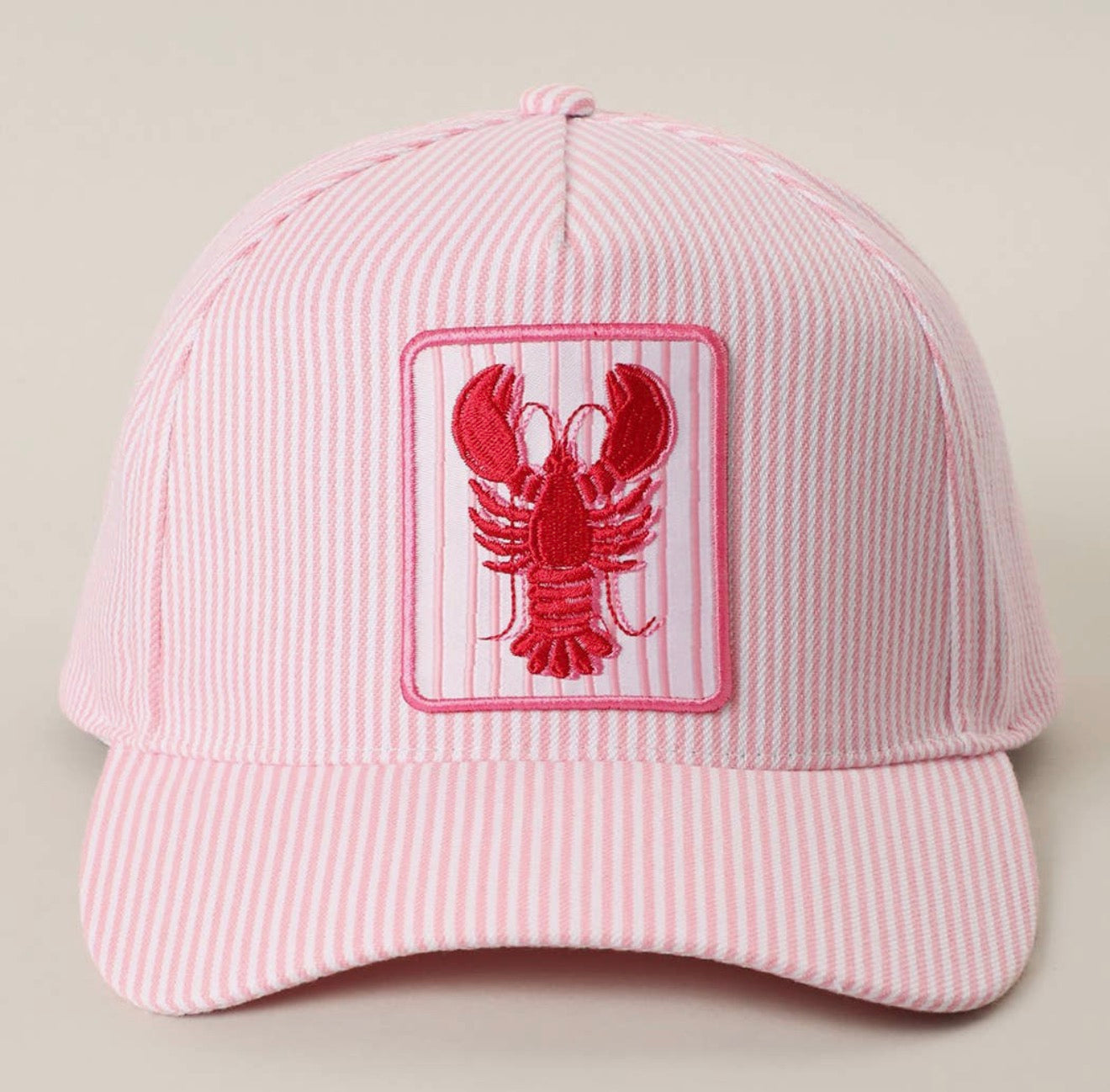 Lobster Pink Stripe Hat