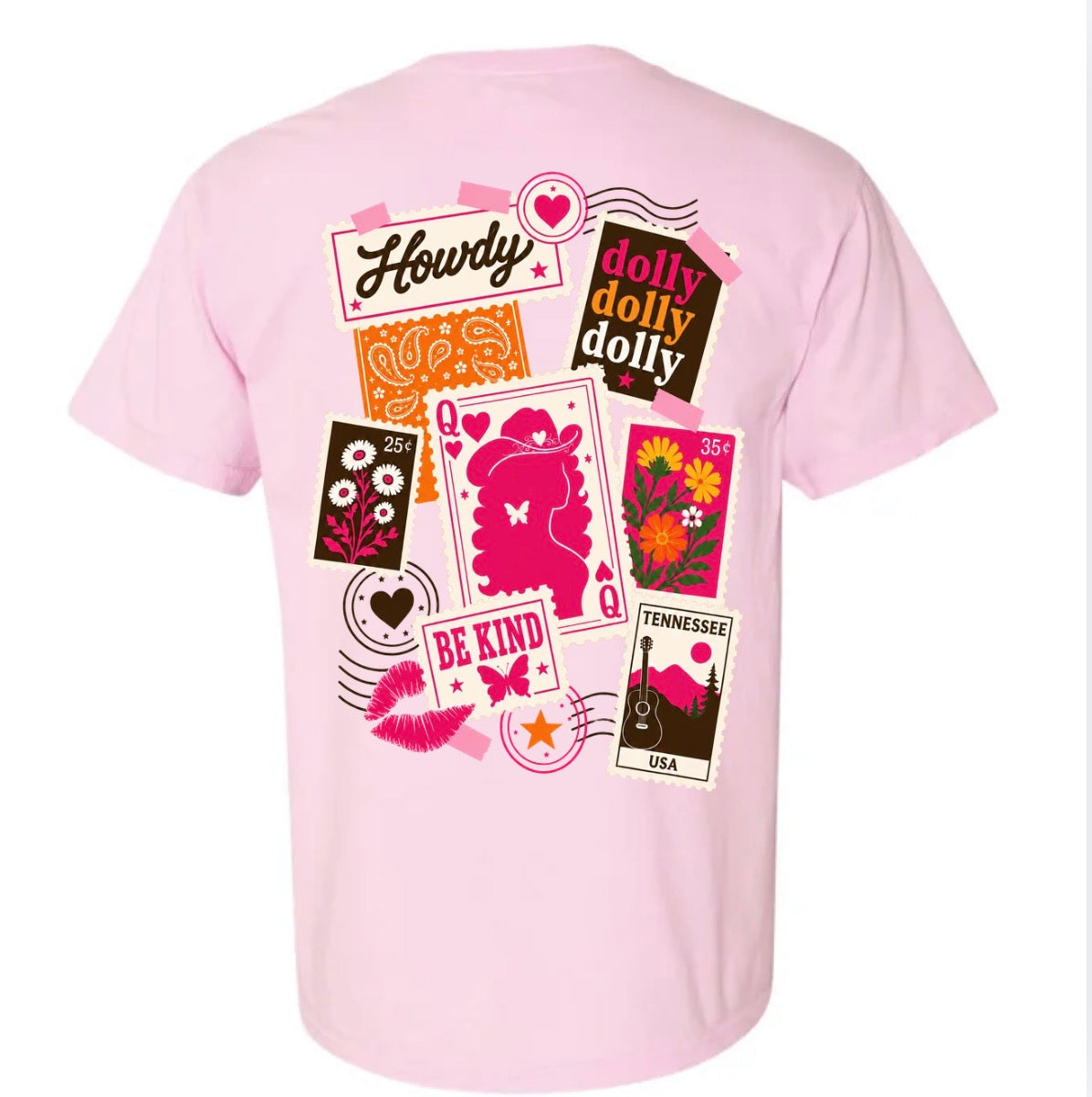 Adult Dolly Stamps Light Pink CC Tshirt