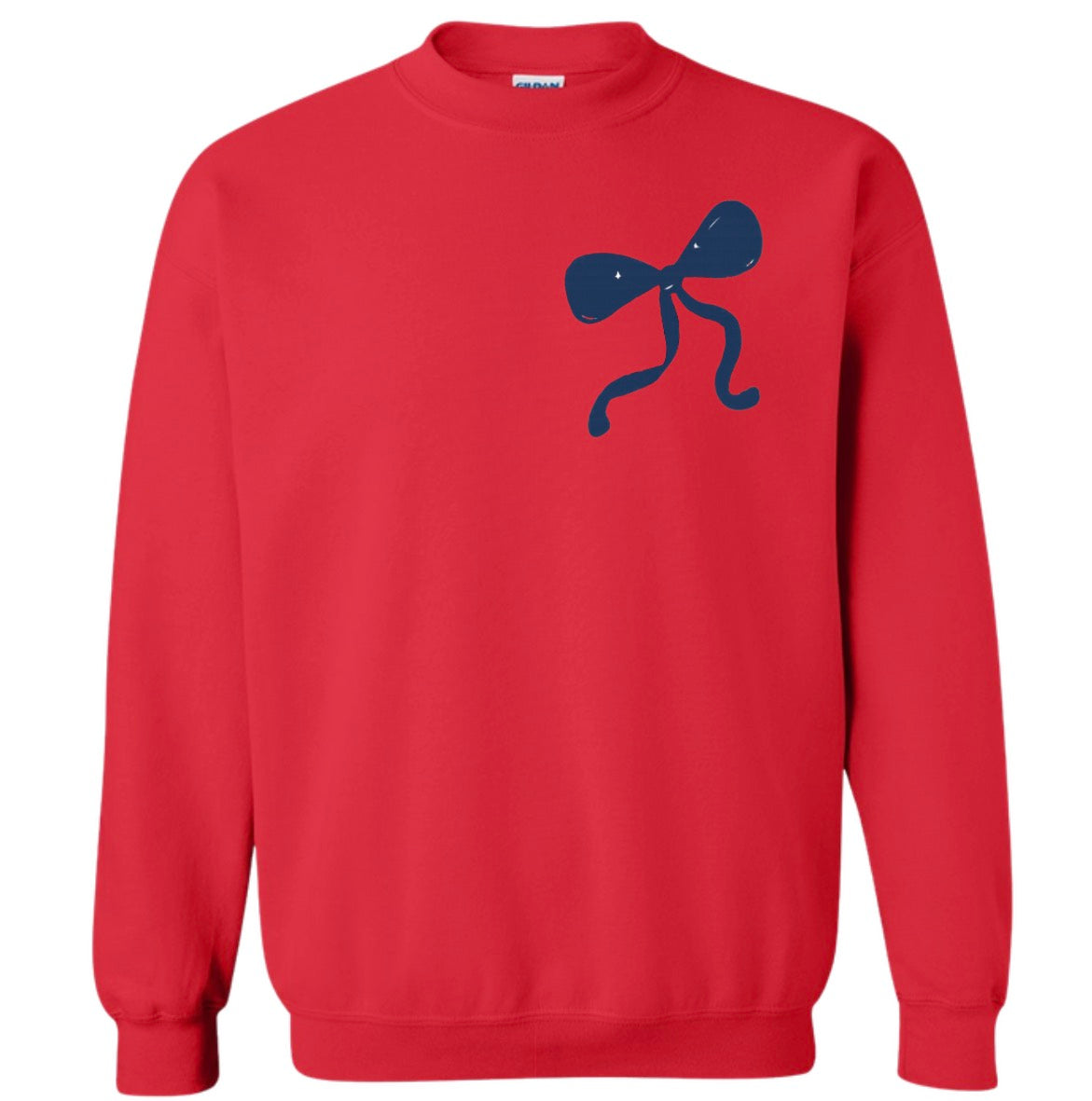 Kids Until They All Come Home Navy Bow Crewneck
