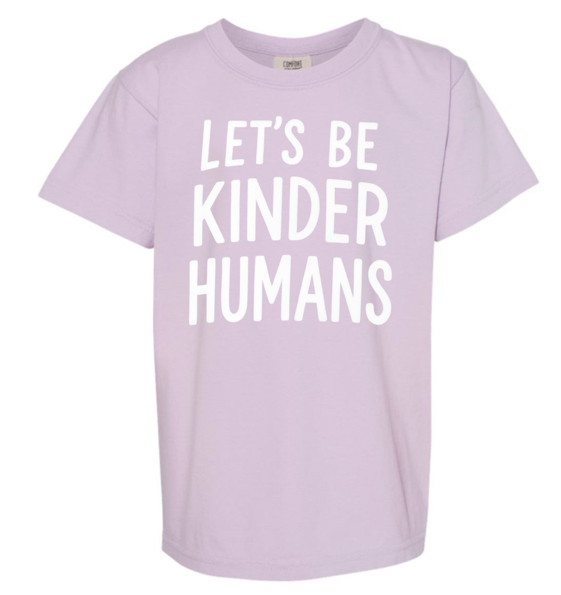 Adult Be Kinder Humans Lilac Comfort Colors TShirt