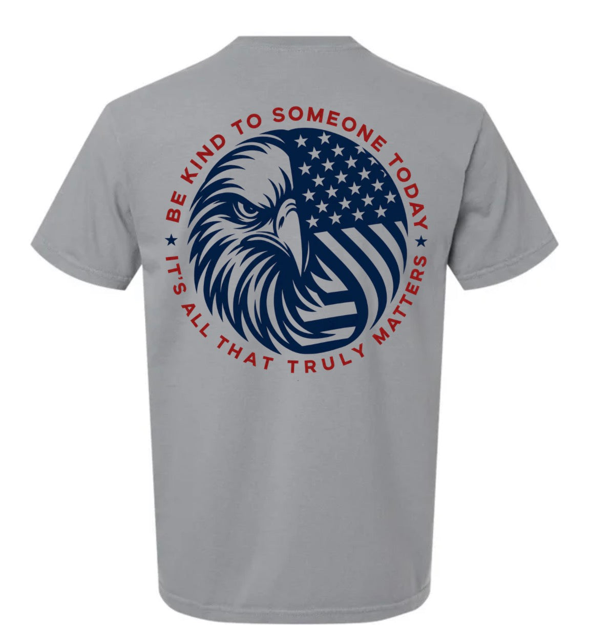 Adult Eagle Be Kind Gray Comfort Colors TShirt