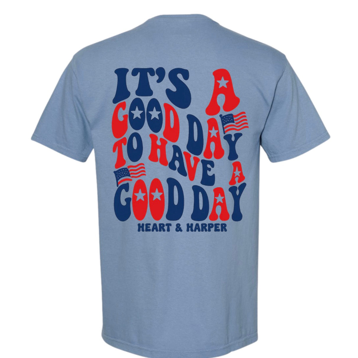 Adult Good Day Patriotic Denim Comfort Colors TShirt