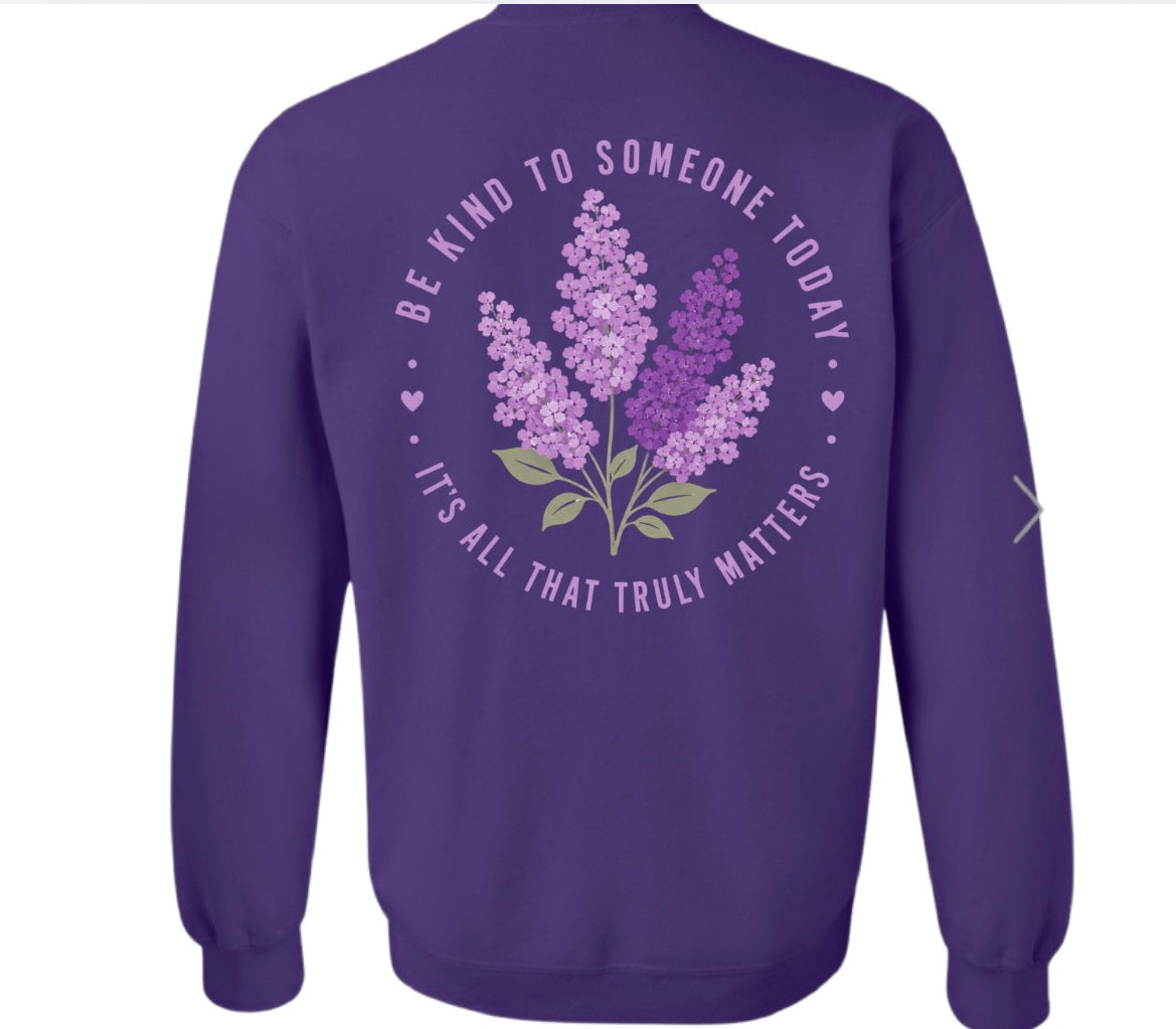 Youth Spokane Lilac Purple Gildan Crewneck