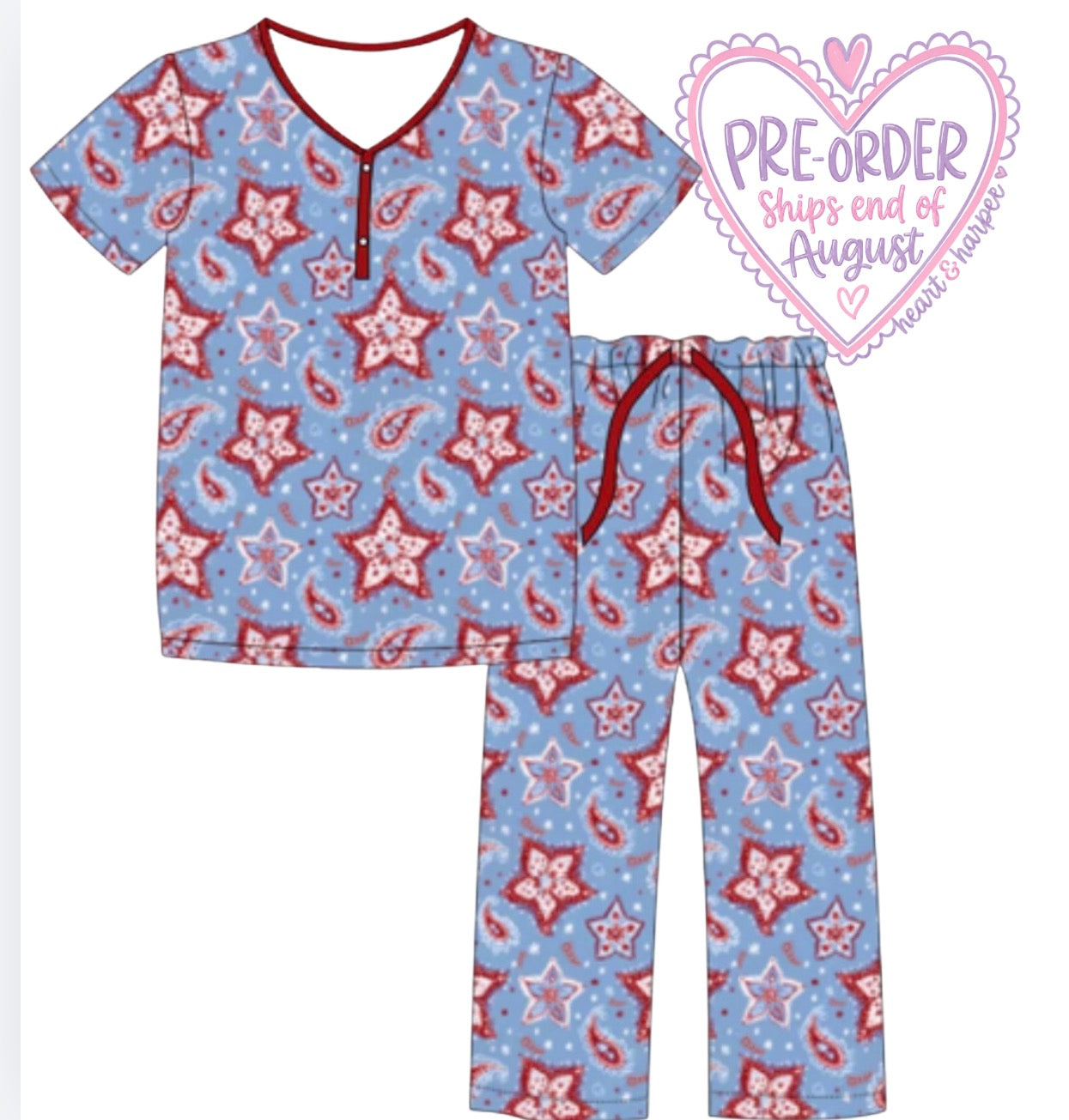 Adult VNeck Spicy Chaos PJ Set (PRE-ORDER)