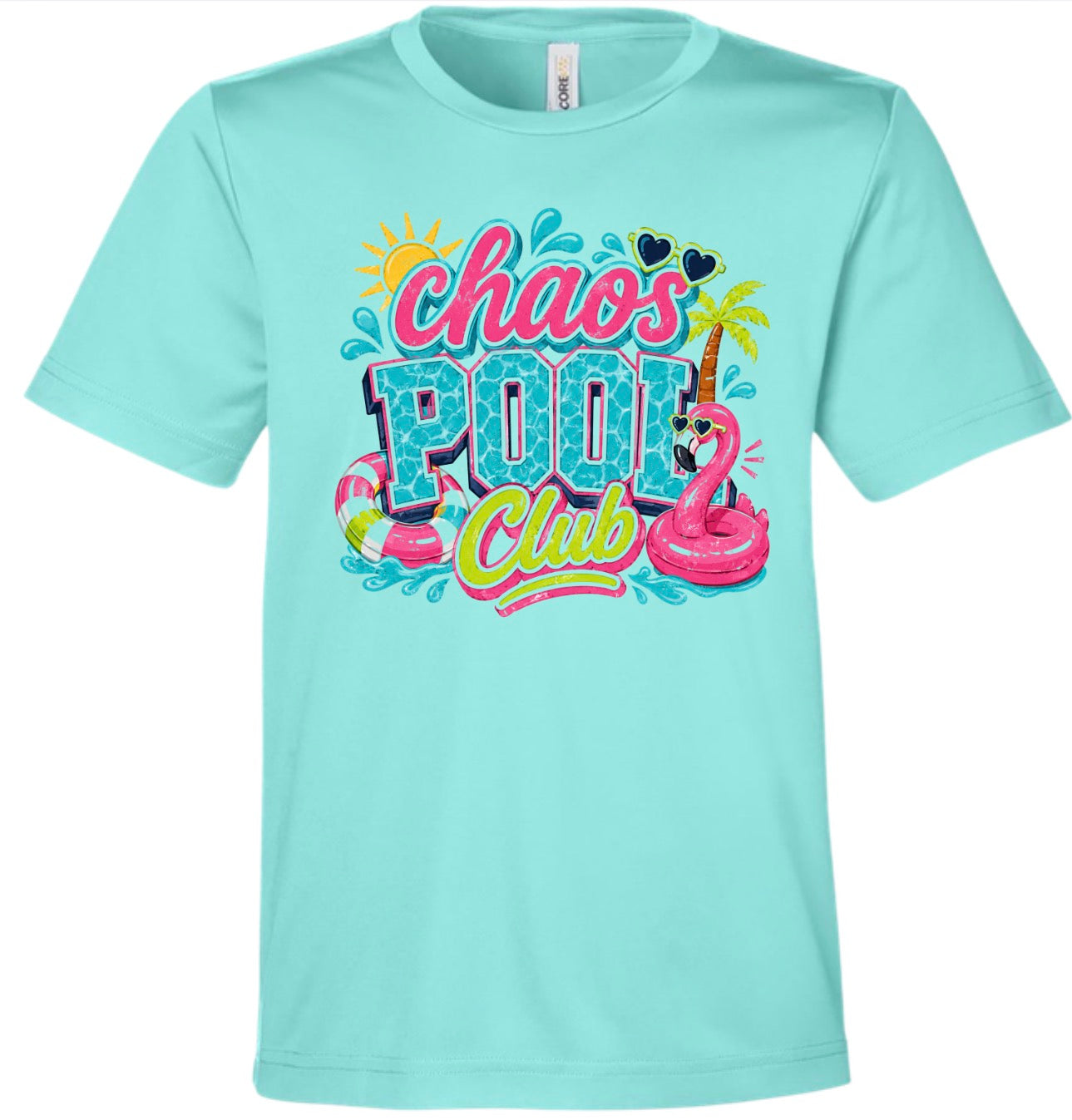 Adult Chaos Pool Club Teal Tshirt