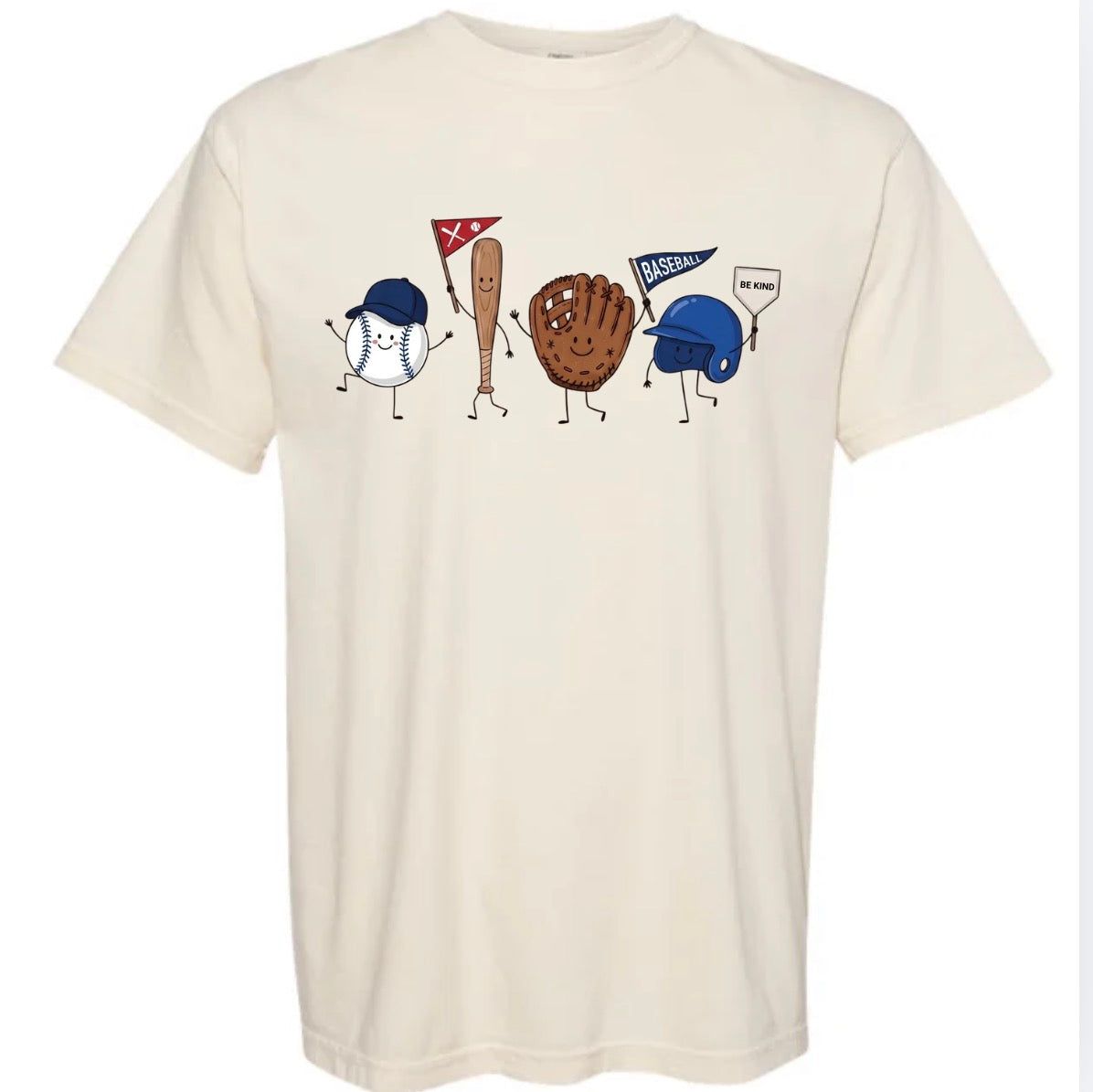Adult Cream Baseball Characters CC Tshirt