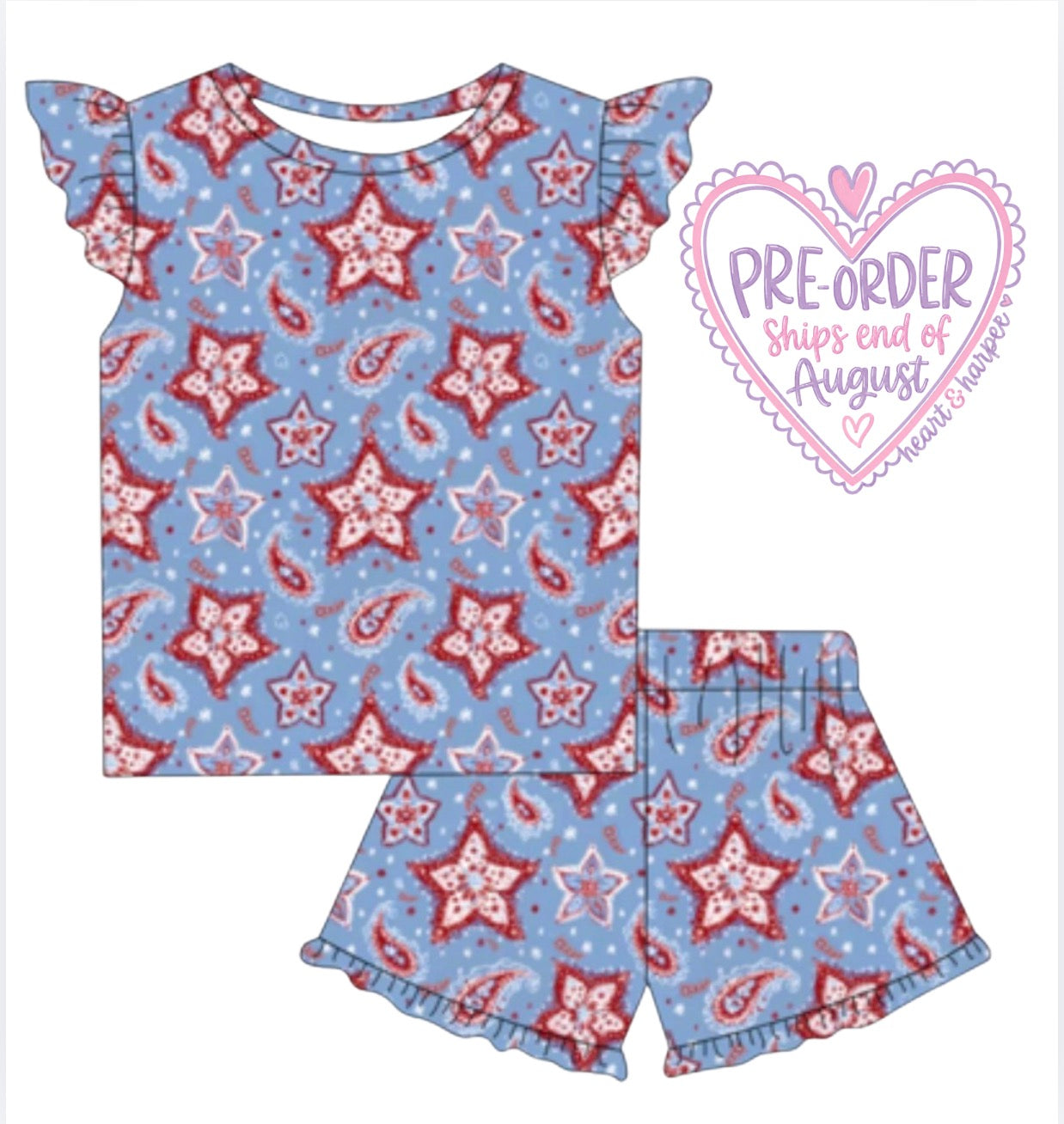 Kids Ruffle Shorts Spicy Chaos PJS (PRE-ORDER)
