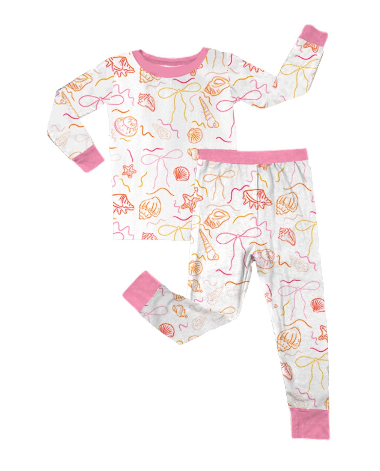 PRE-ORDER (Ships end July) Kids Sea Shells Two Piece Long Set